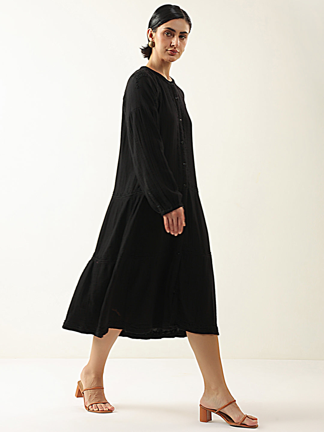 Black Color Pure Cotton Dress for Women