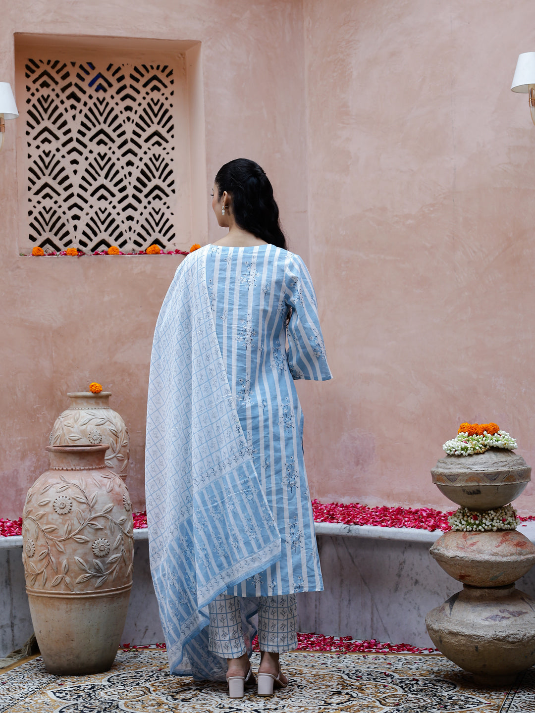 Floral Printed Cotton Kurta Set for Women