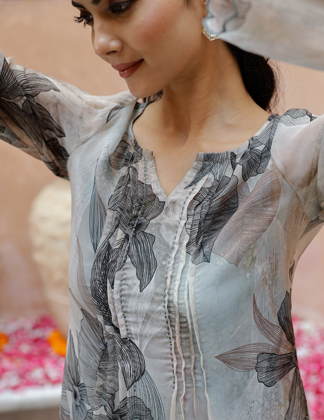 Floral Printed Kurta Set with Dupatta