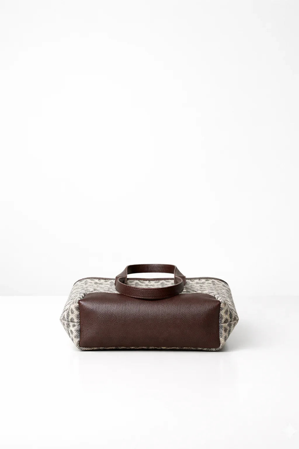 Multi Geometric Print with Leather Handles Tote Bag For Women - SanskrutiHomes