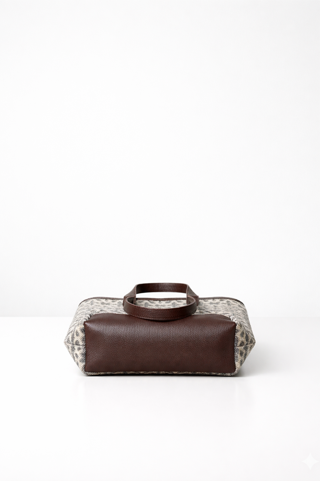 Multi Geometric Print with Leather Handles Tote Bag For Women - SanskrutiHomes