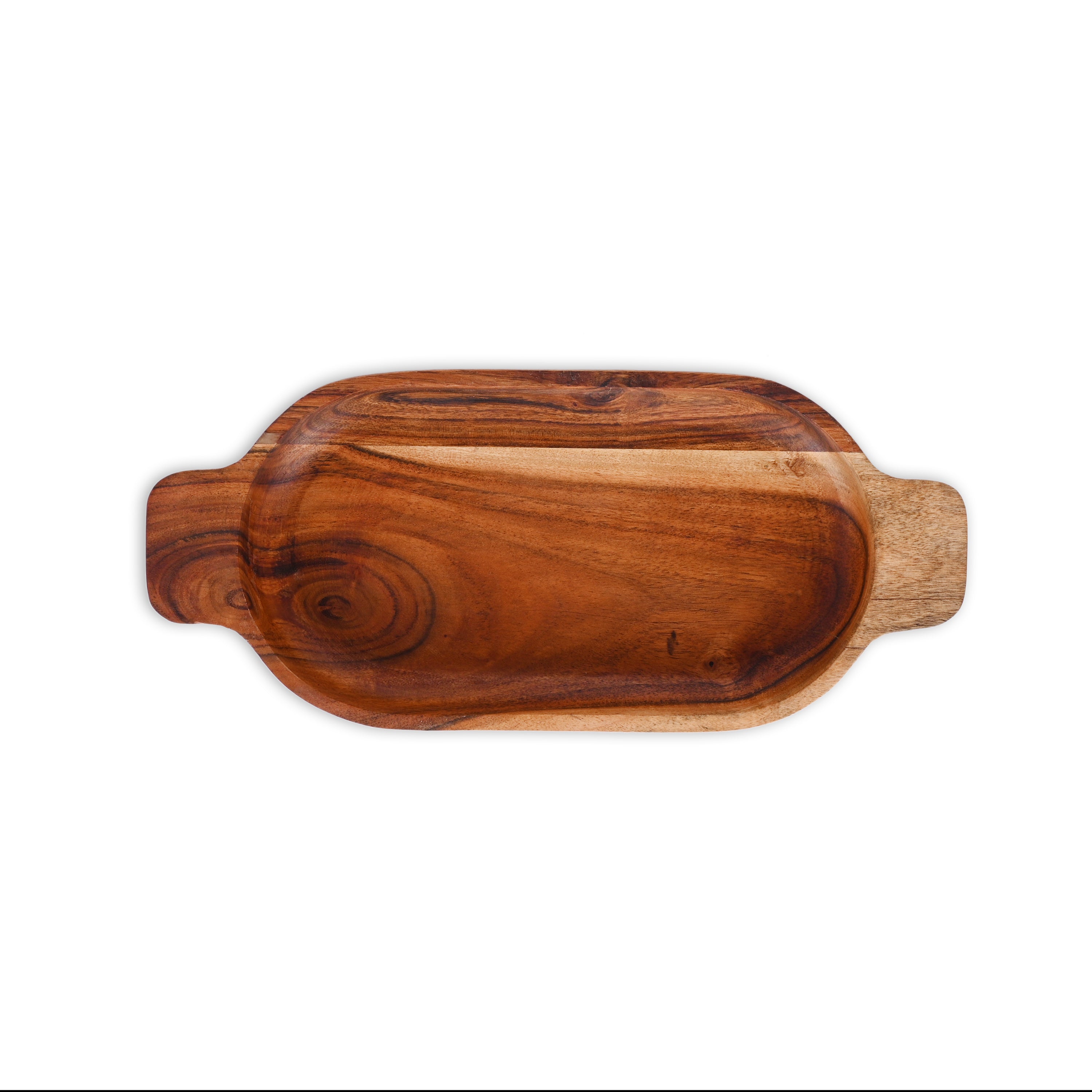 Acacia Wood Divided Serving Tray