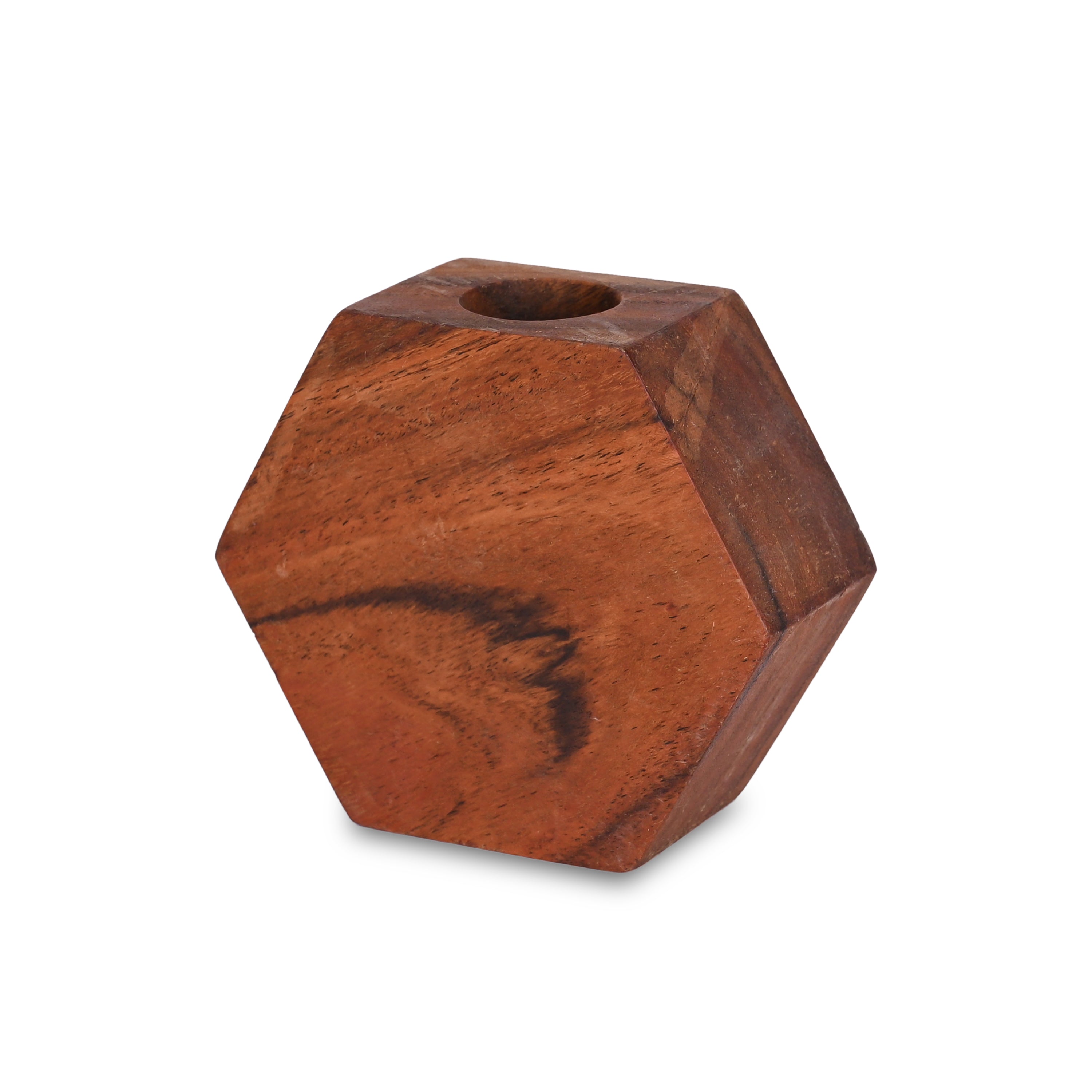 Modern Geometric Wooden Flower Holder
