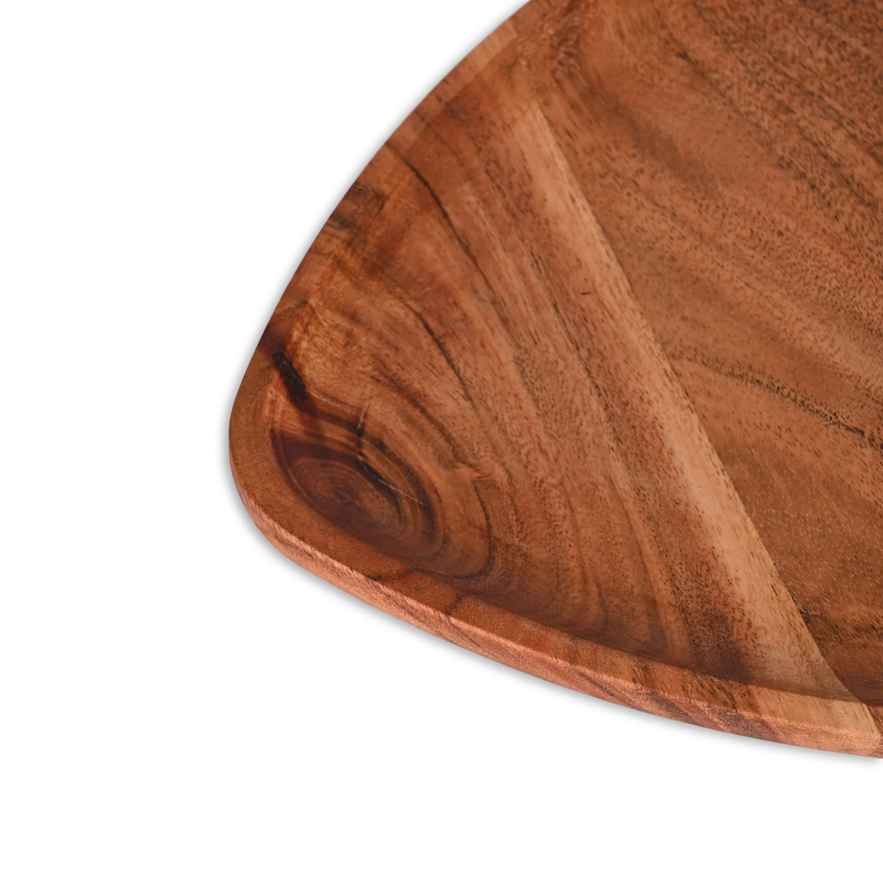 Modern Acacia Wood Decorative Bowl - SanskrutiHomes