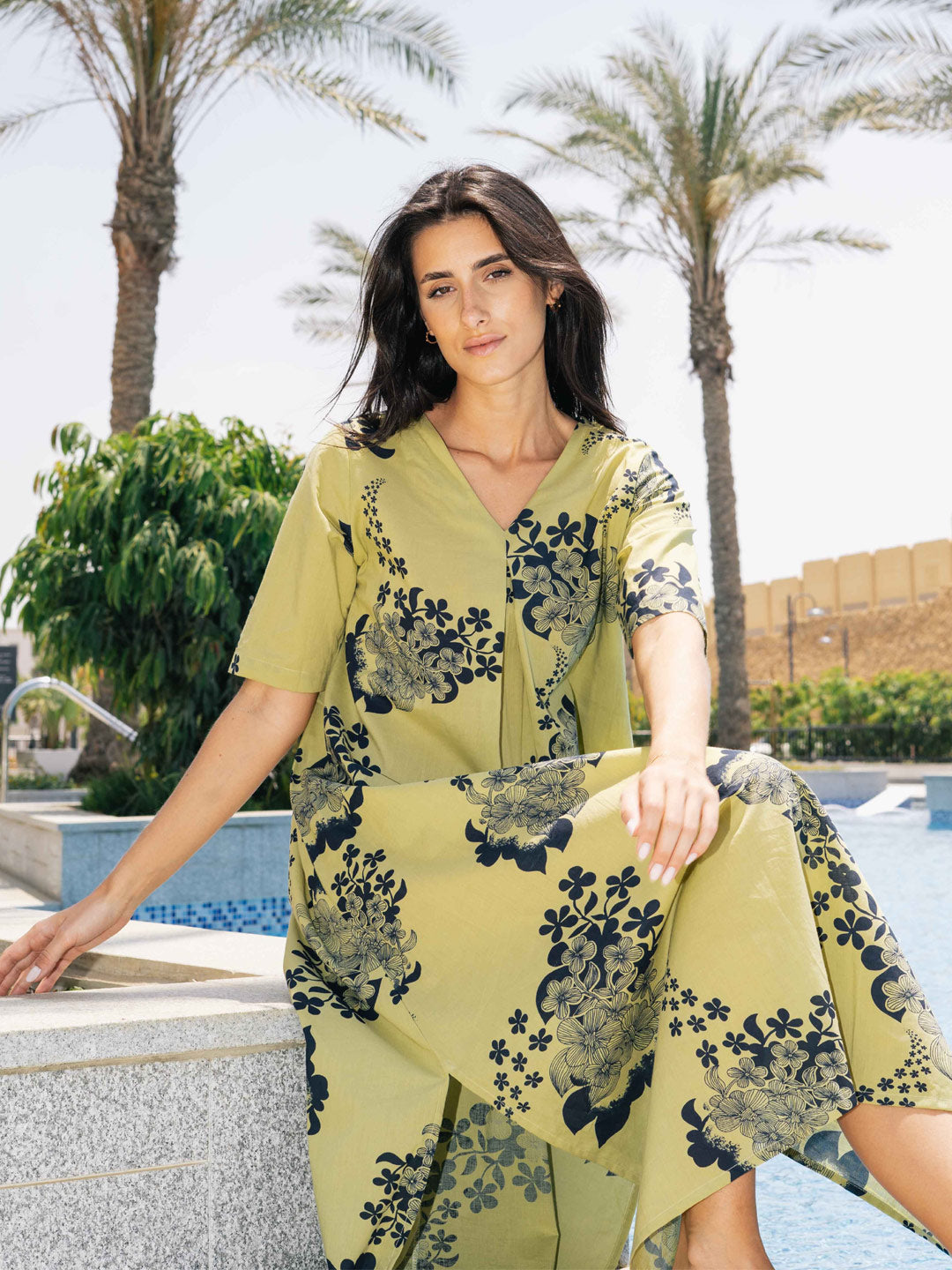 Flower Printed Pure Cotton Nightdress