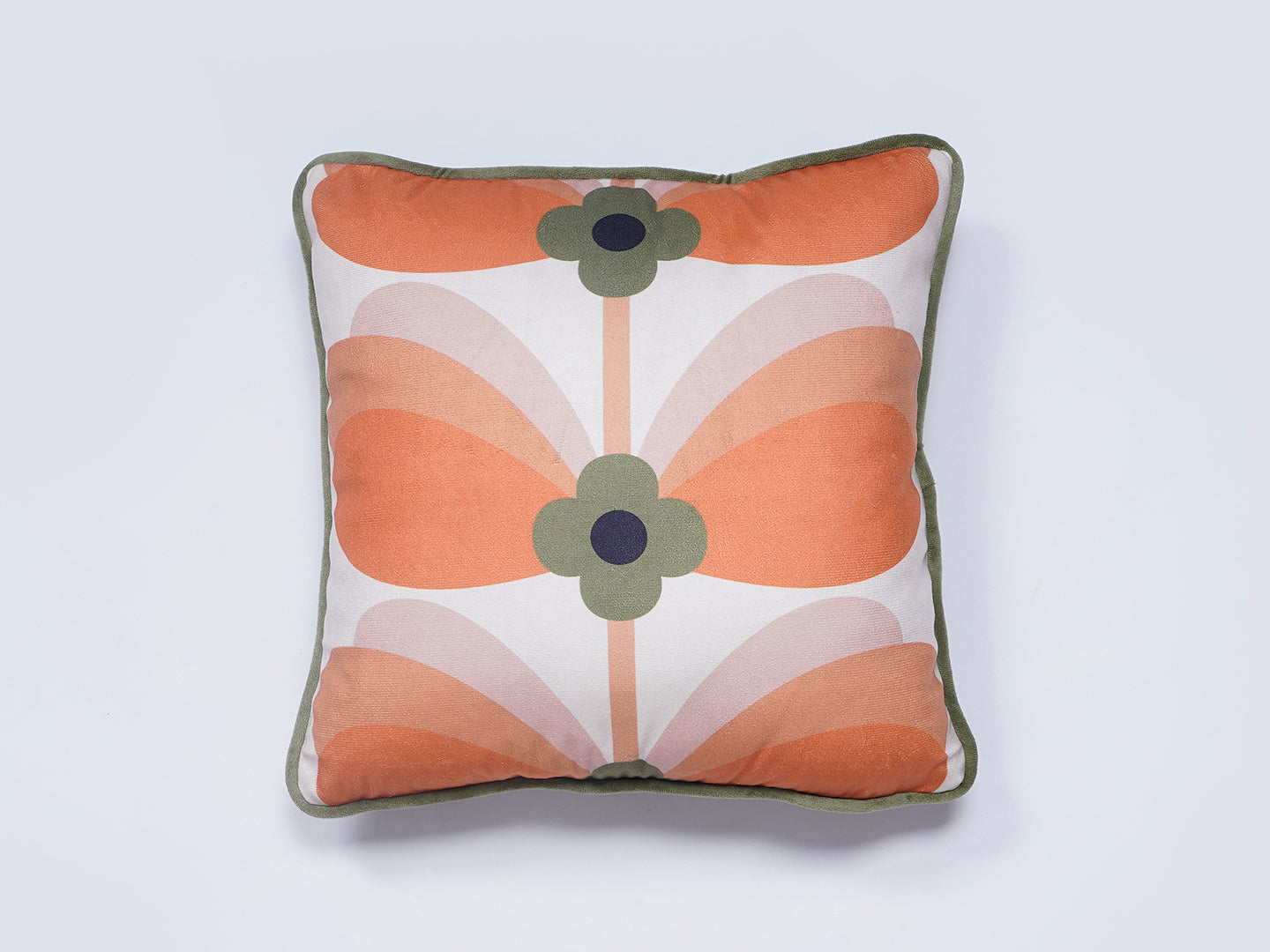 Velvet Floral Design Printed Cushion Cover