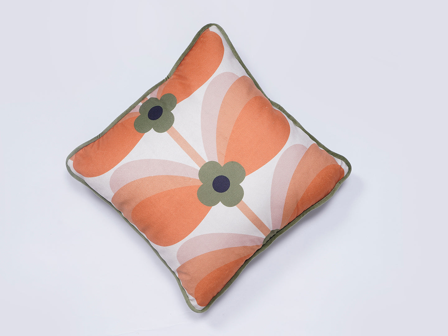 Velvet Floral Design Printed Cushion Cover