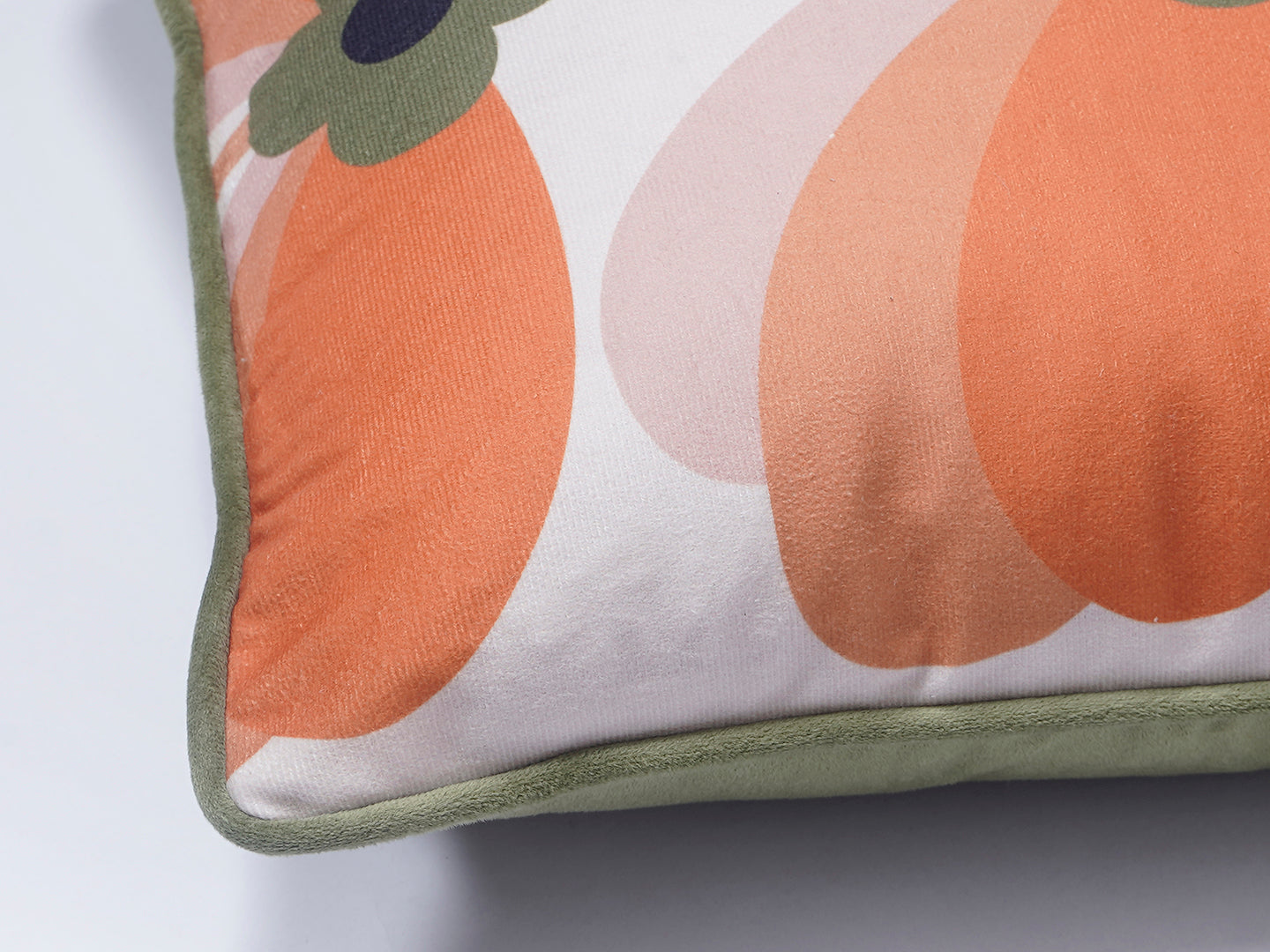 Velvet Floral Design Printed Cushion Cover