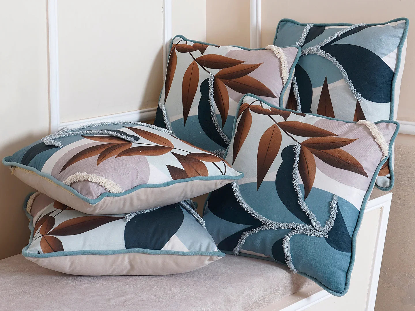 Multi Colour Printed Cushion Cover - SanskrutiHomes