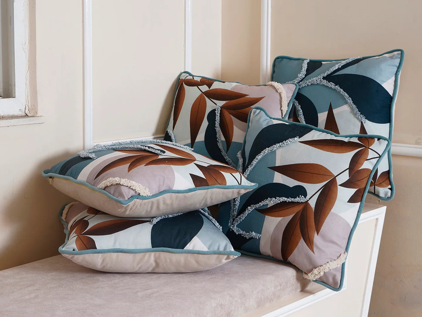Multi Colour Printed Cushion Cover - SanskrutiHomes