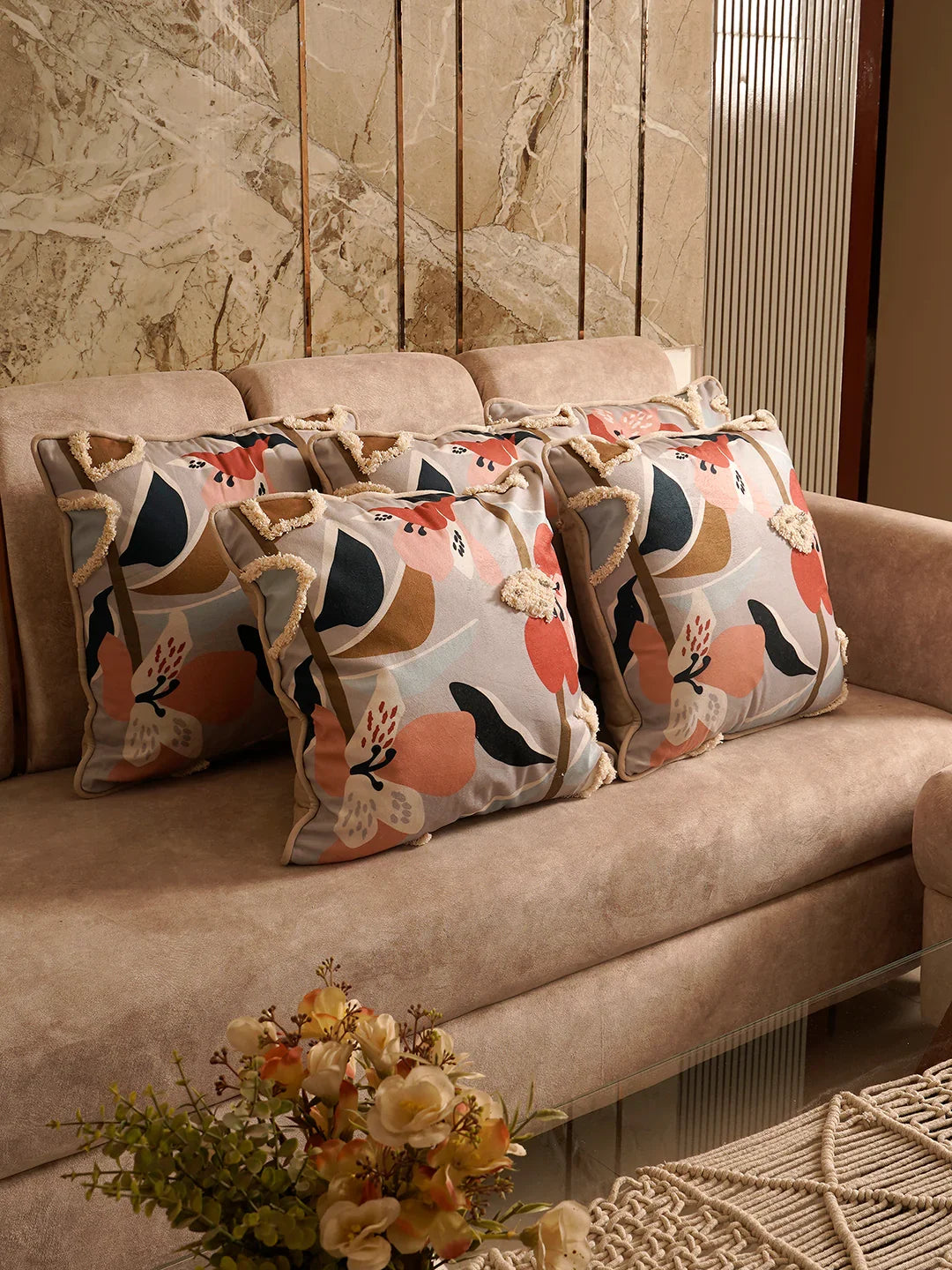 Multi color Print Cushion Cover - SanskrutiHomes