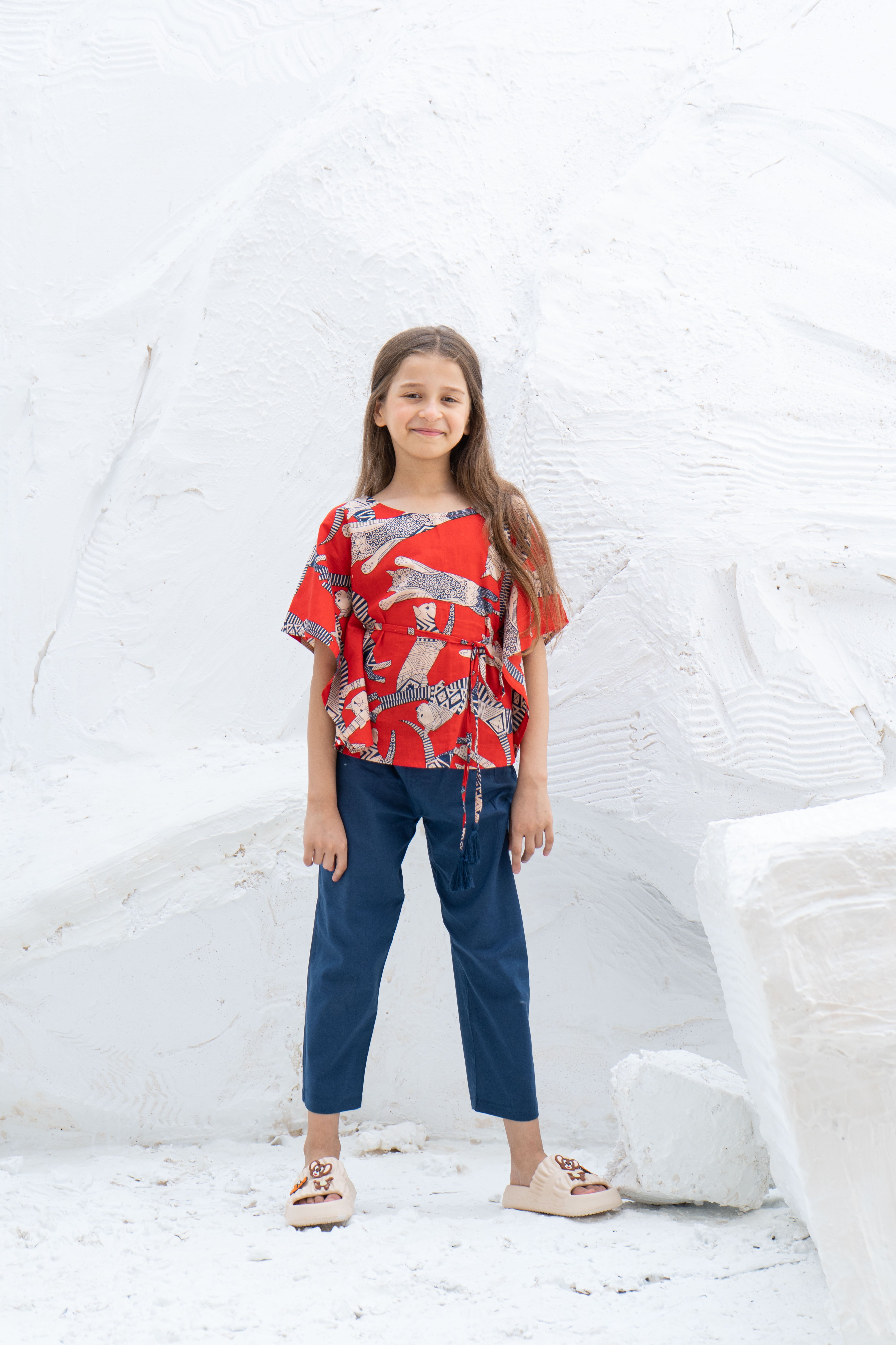 Animal Printed Cotton Night Suit for Kids