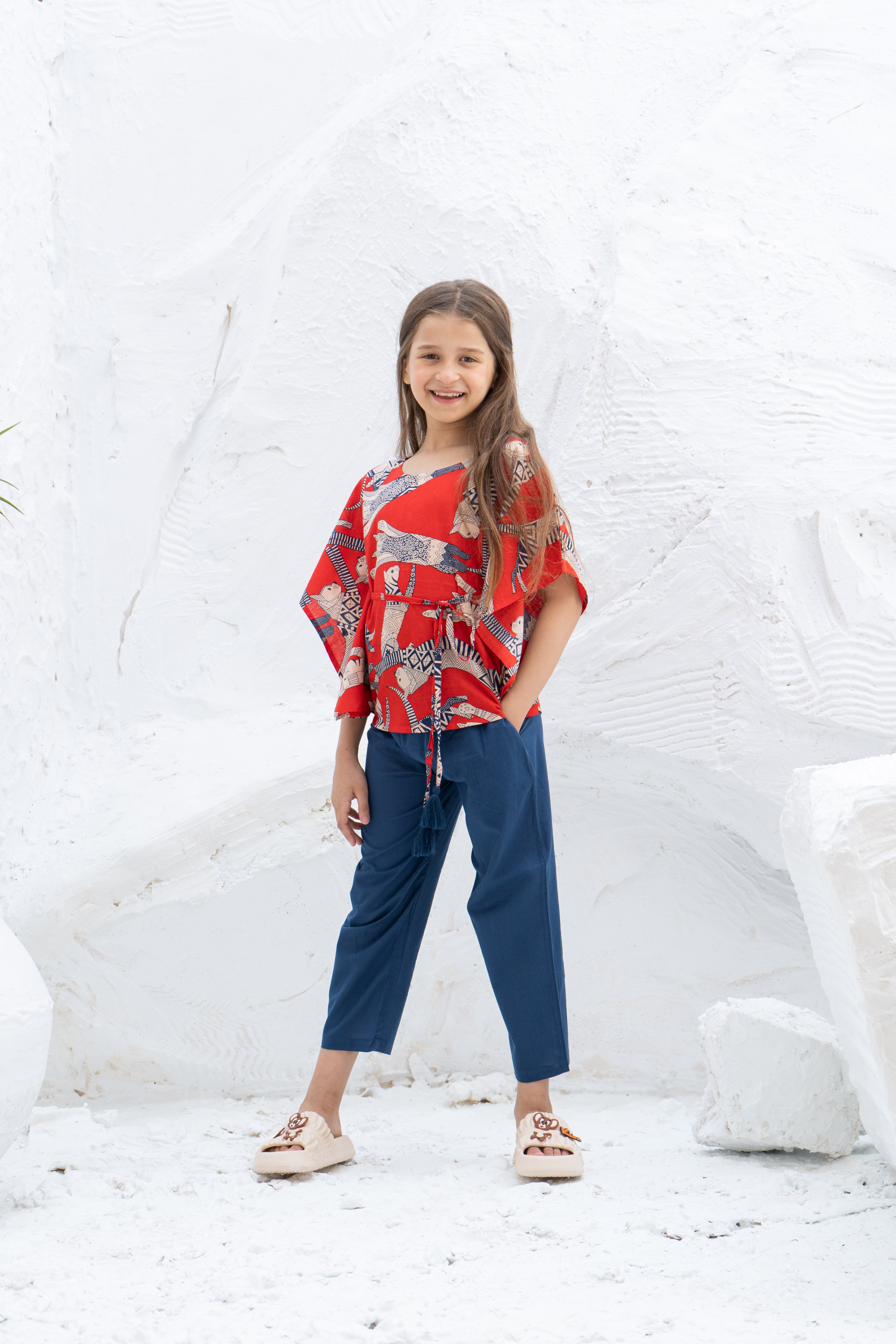 Animal Printed Cotton Night Suit for Kids