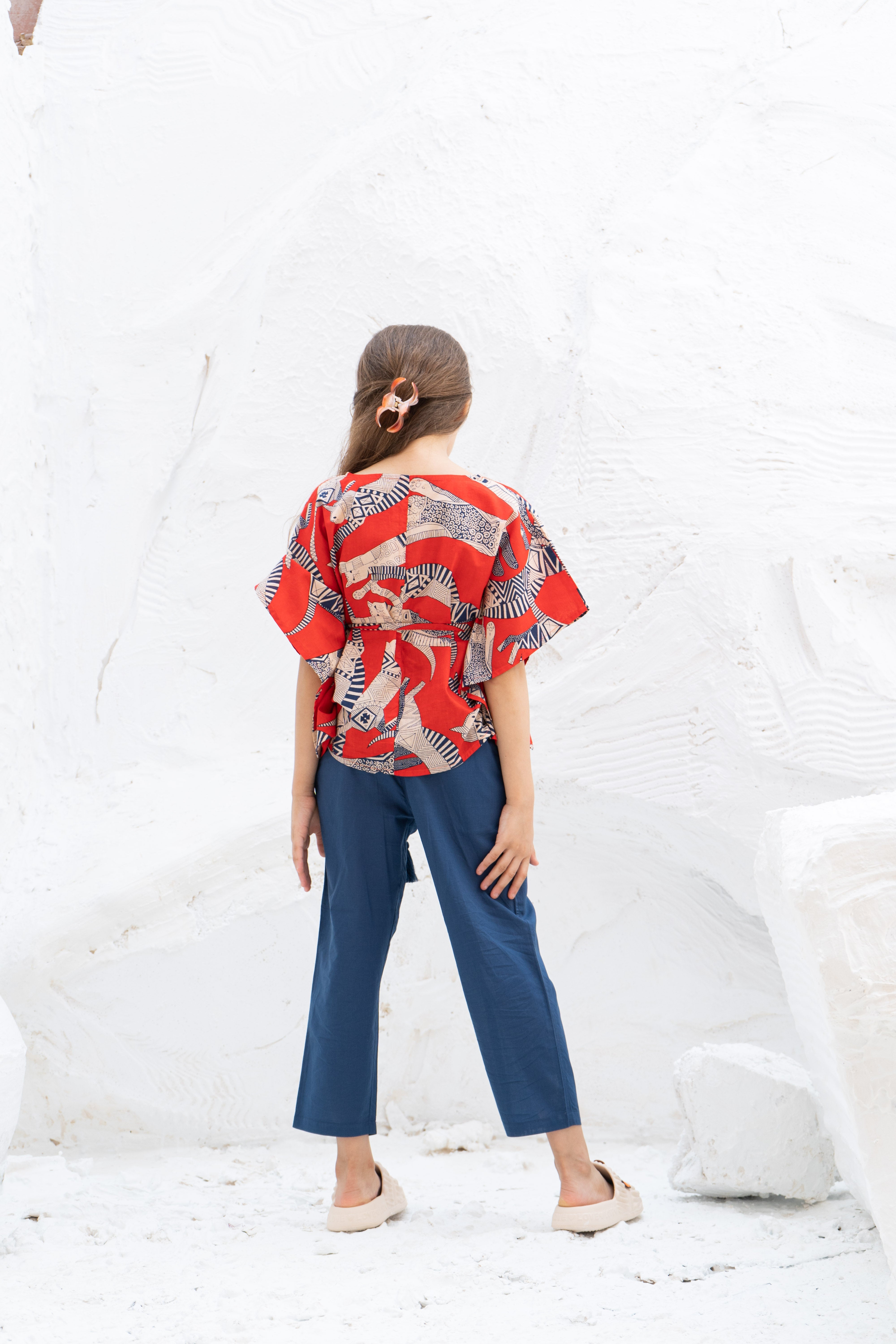 Animal Printed Cotton Night Suit for Kids - SanskrutiHomes