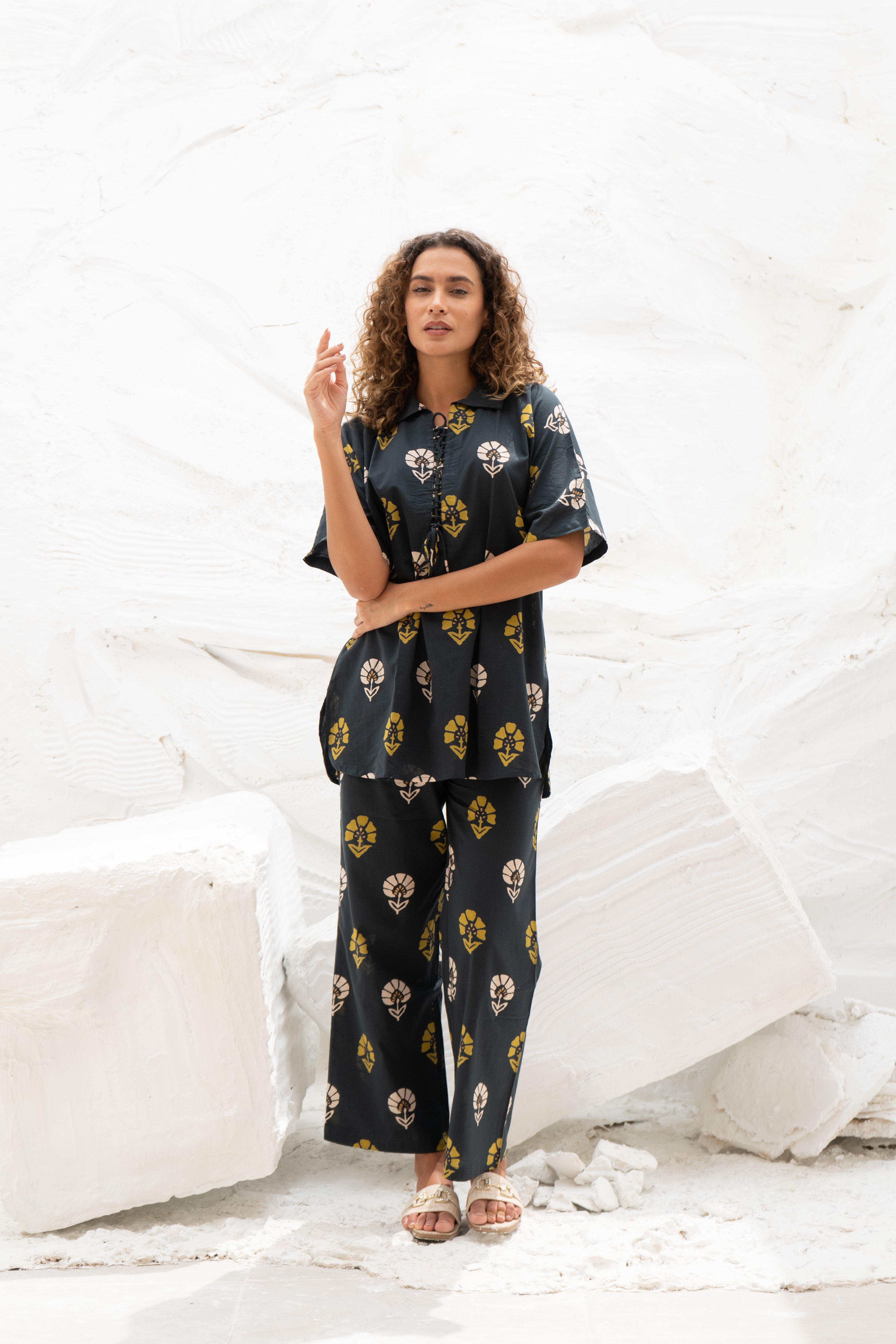 Printed Cotton Night Suit Set