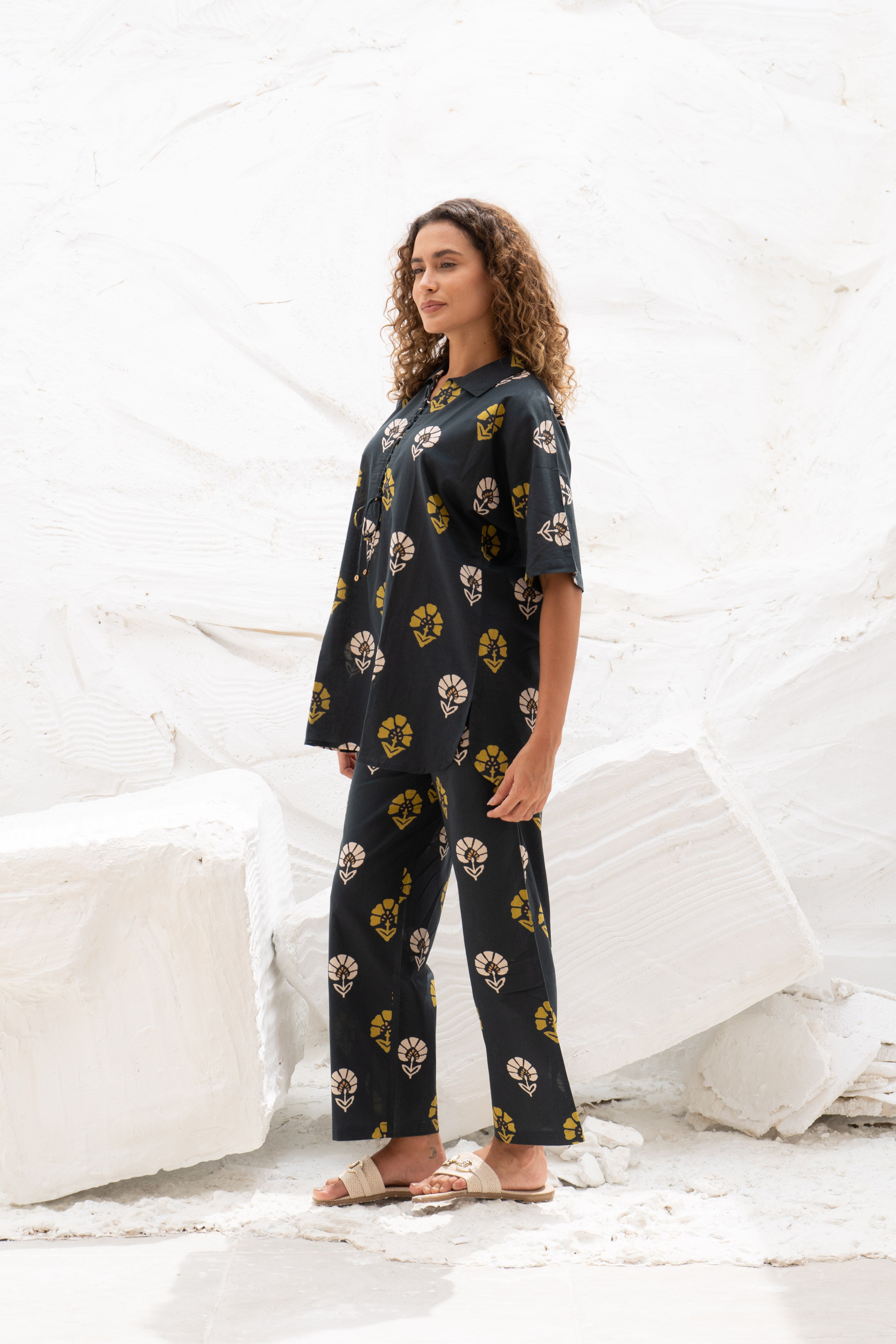 Printed Cotton Night Suit Set