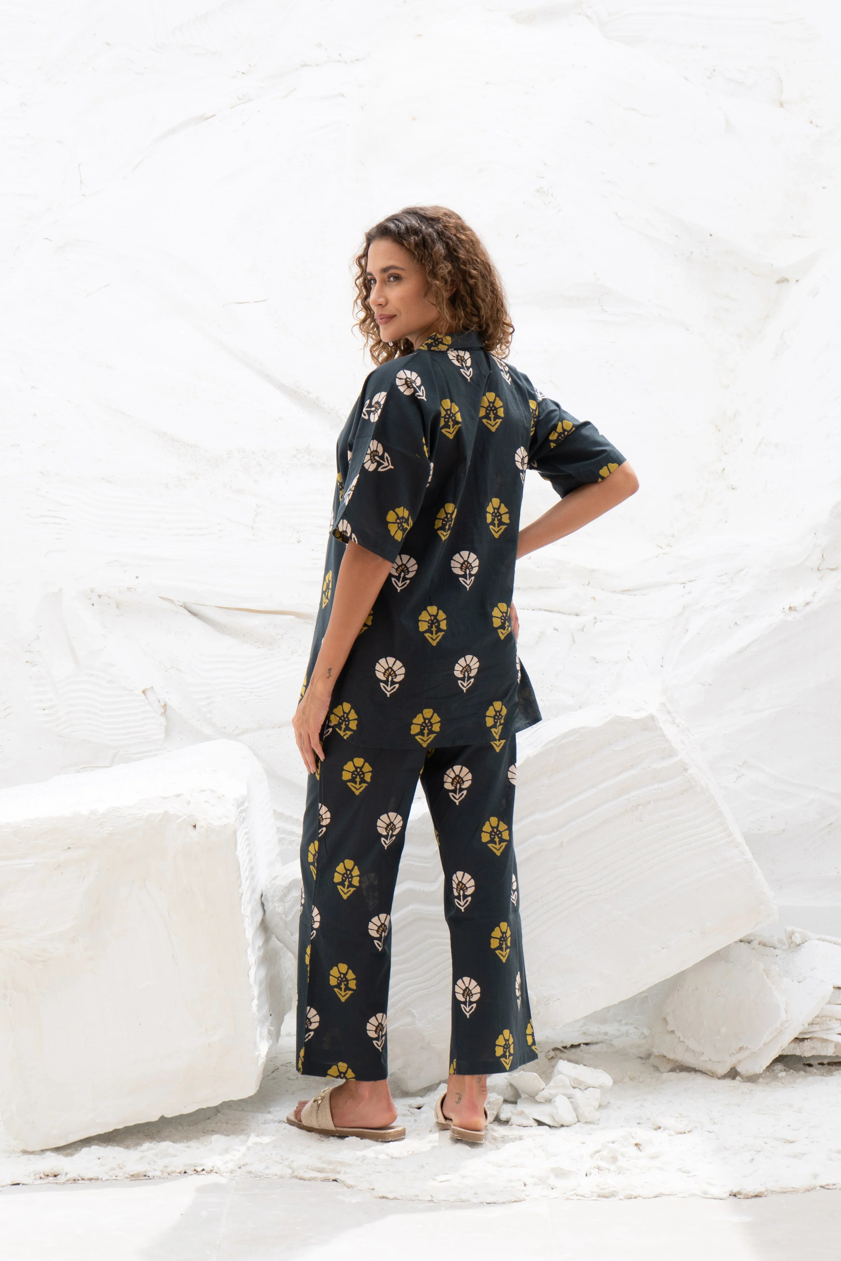 Printed Cotton Night Suit Set - SanskrutiHomes
