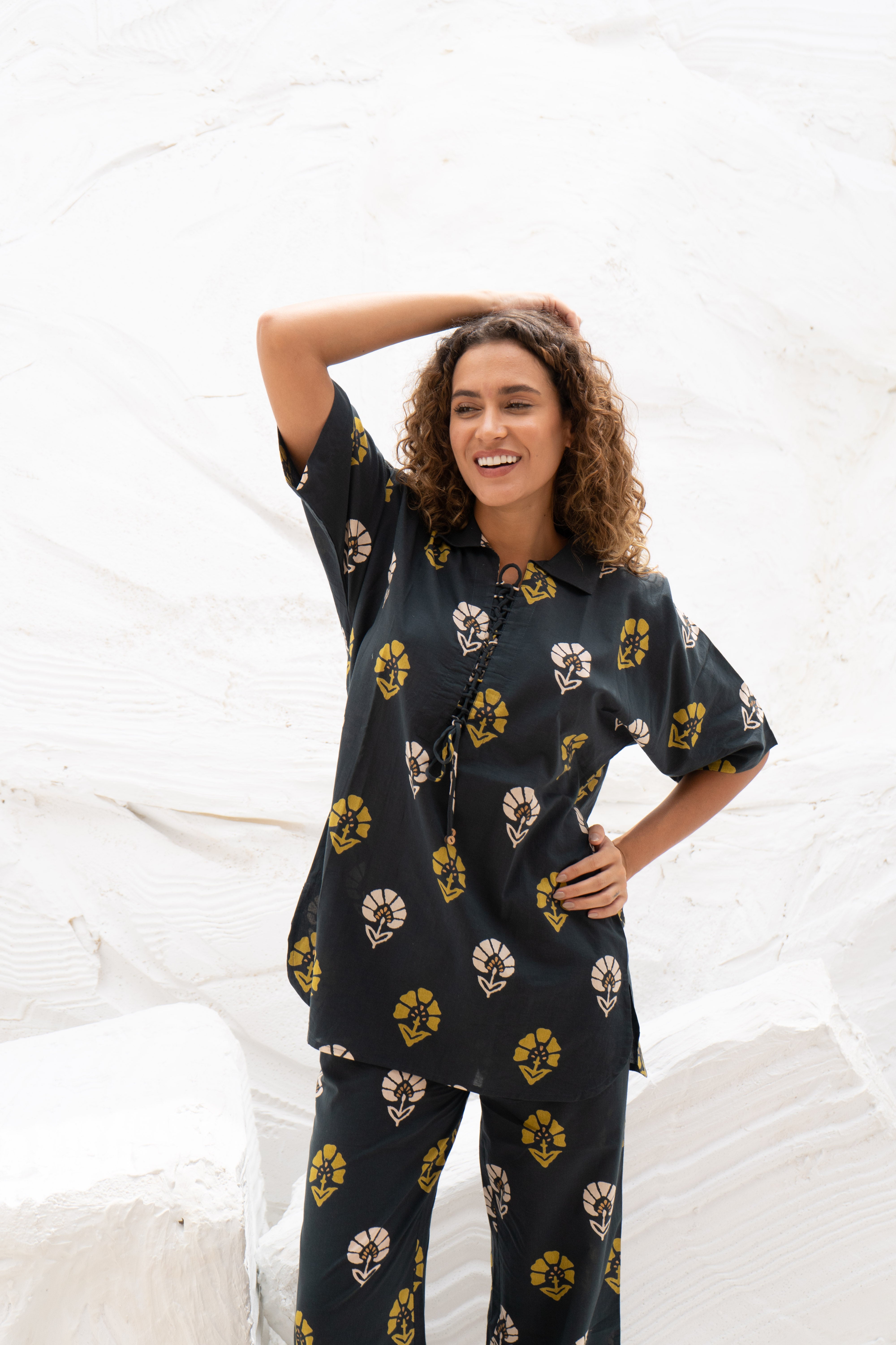 Printed Cotton Night Suit Set