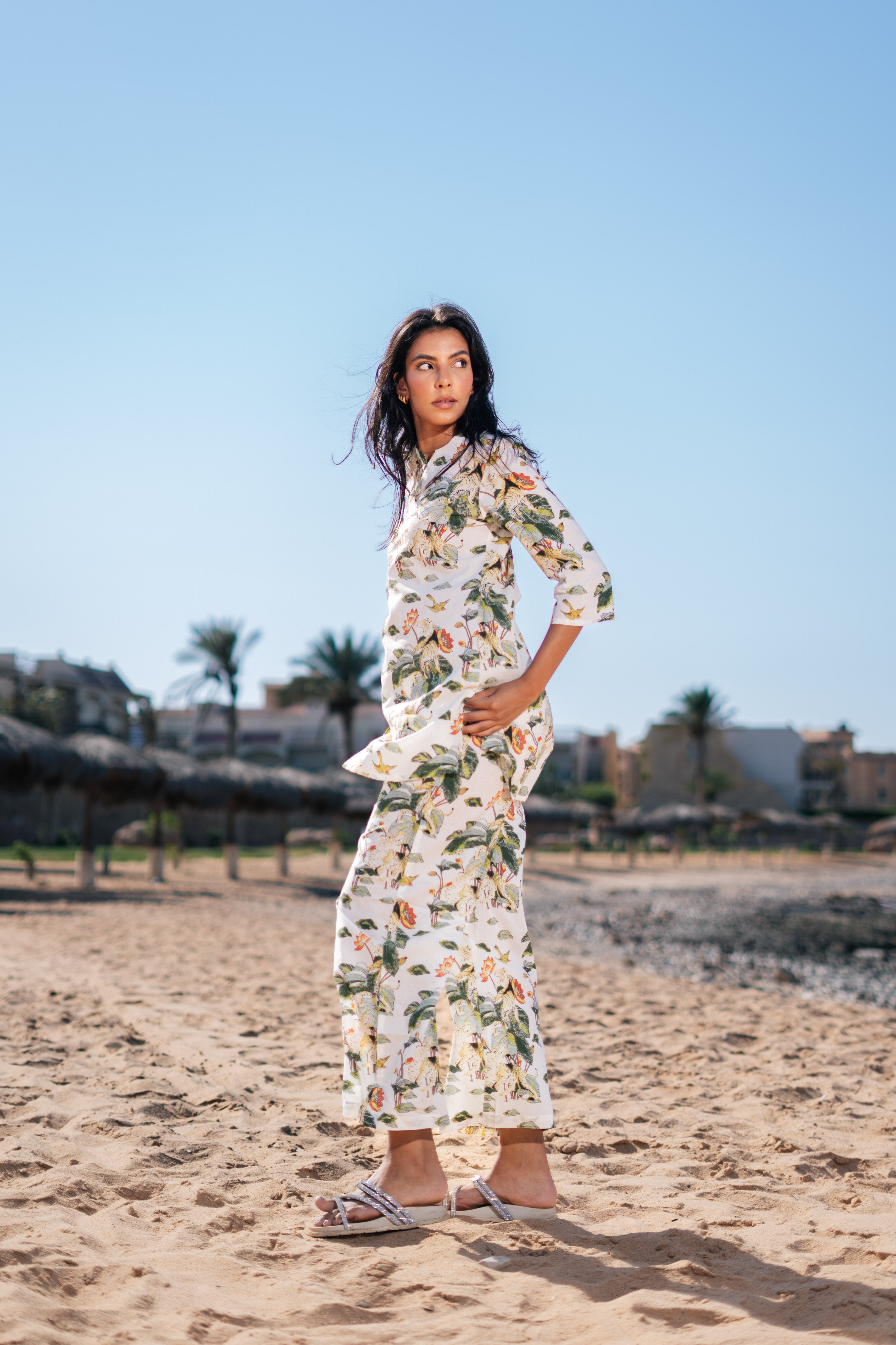 Floral Printed Night Suit Set for Women