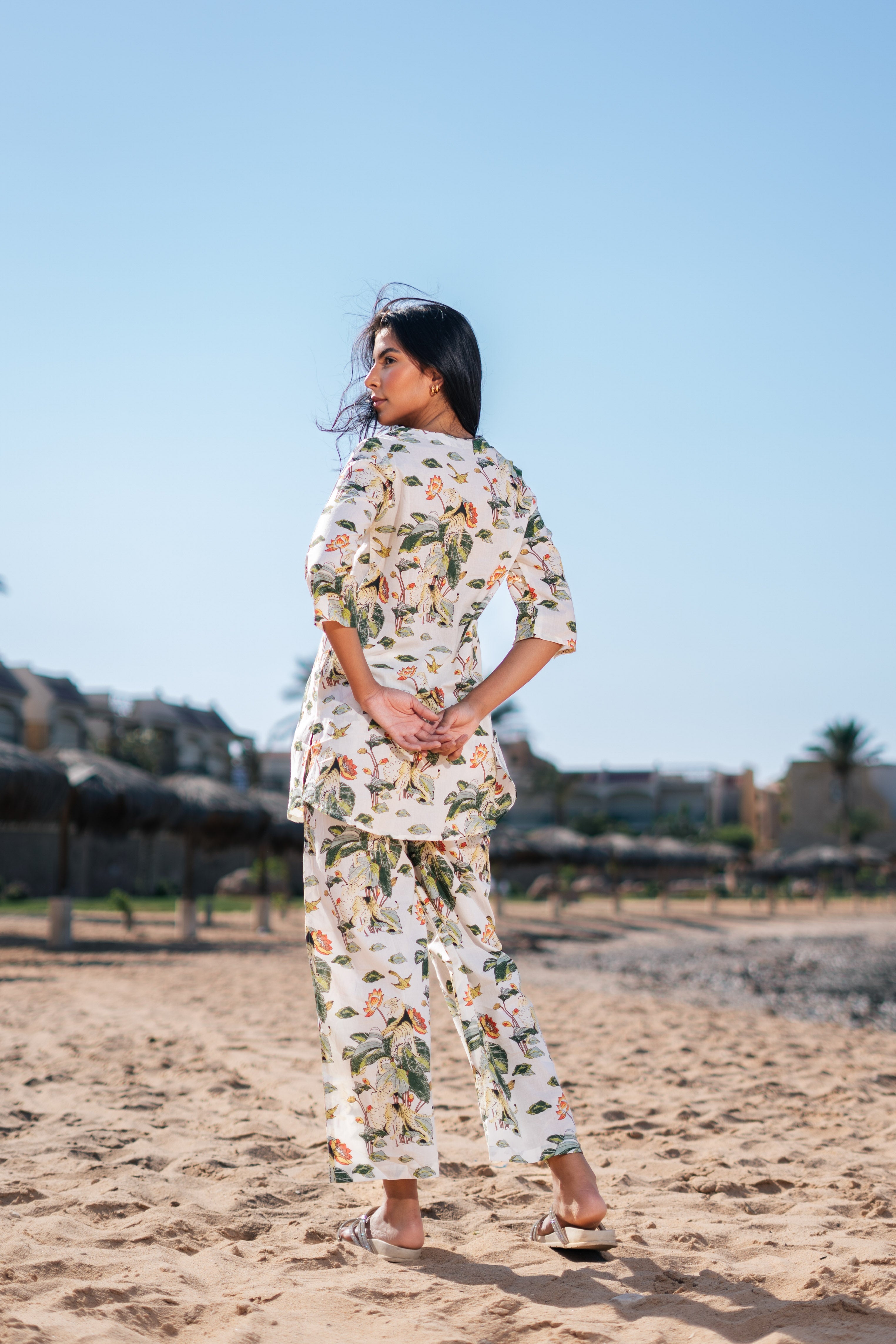 Floral Printed Night Suit Set for Women