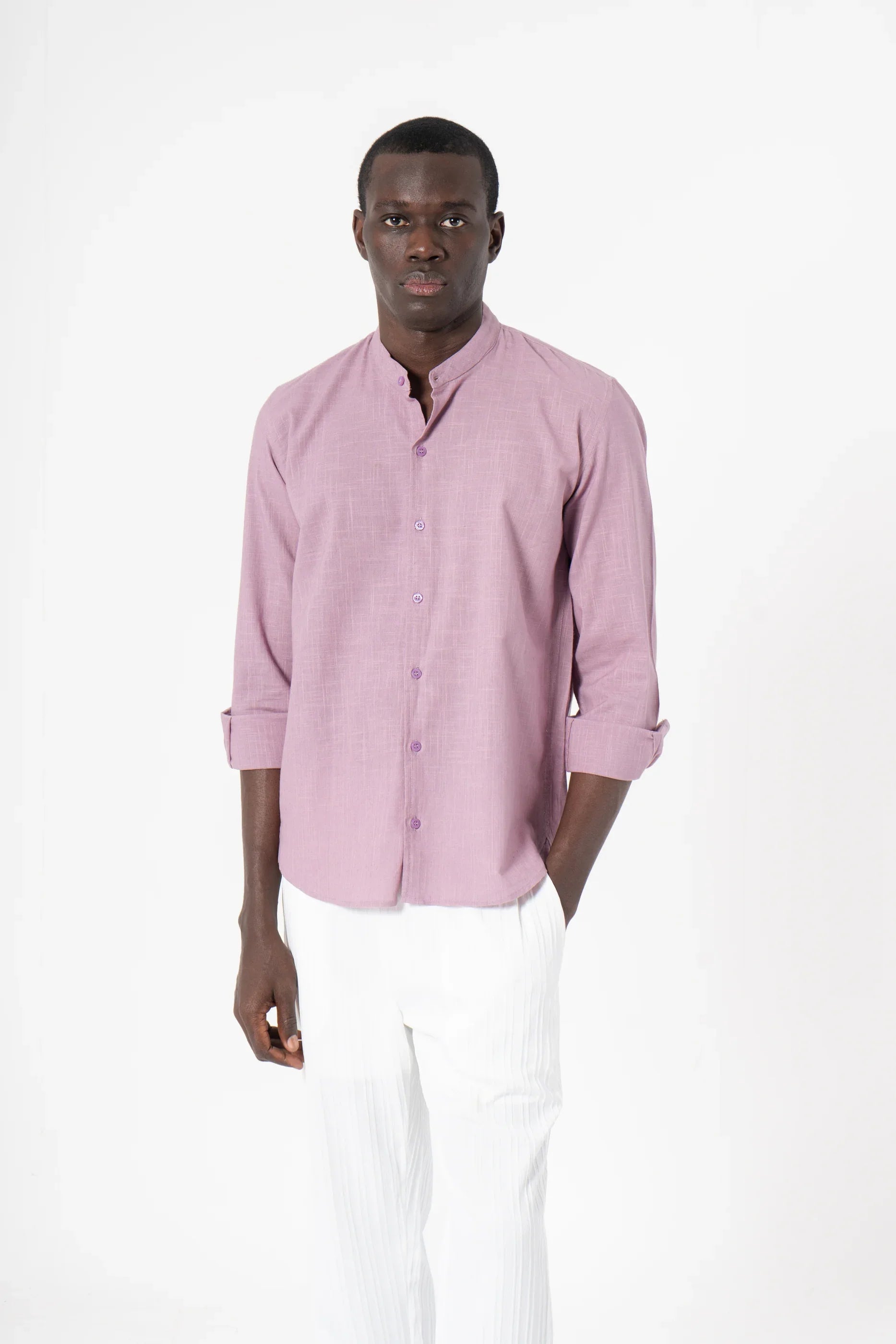 Grey Solid Print Full Sleeve Shirt - SanskrutiHomes