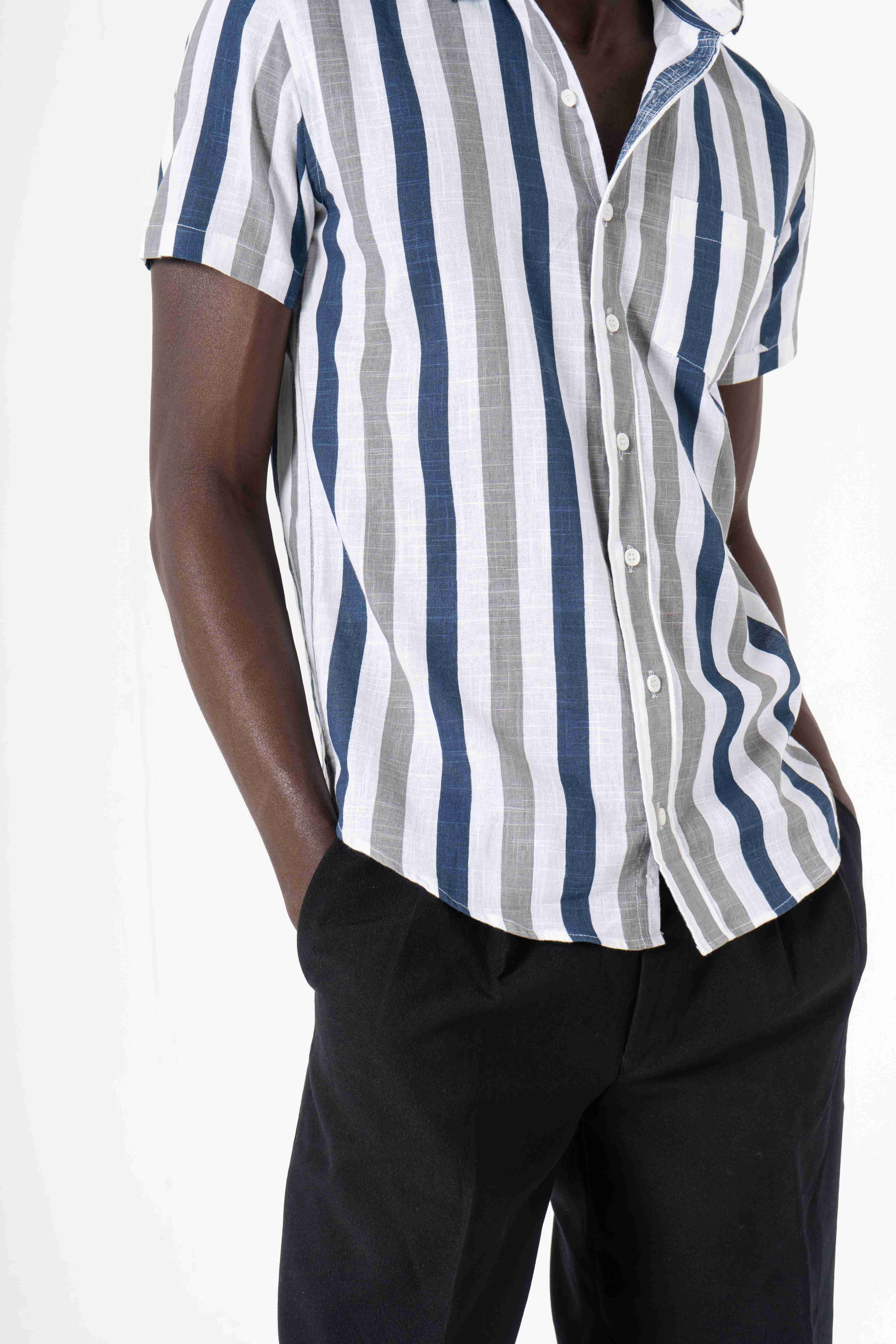 Stripes Printed Shirt for Men - SanskrutiHomes