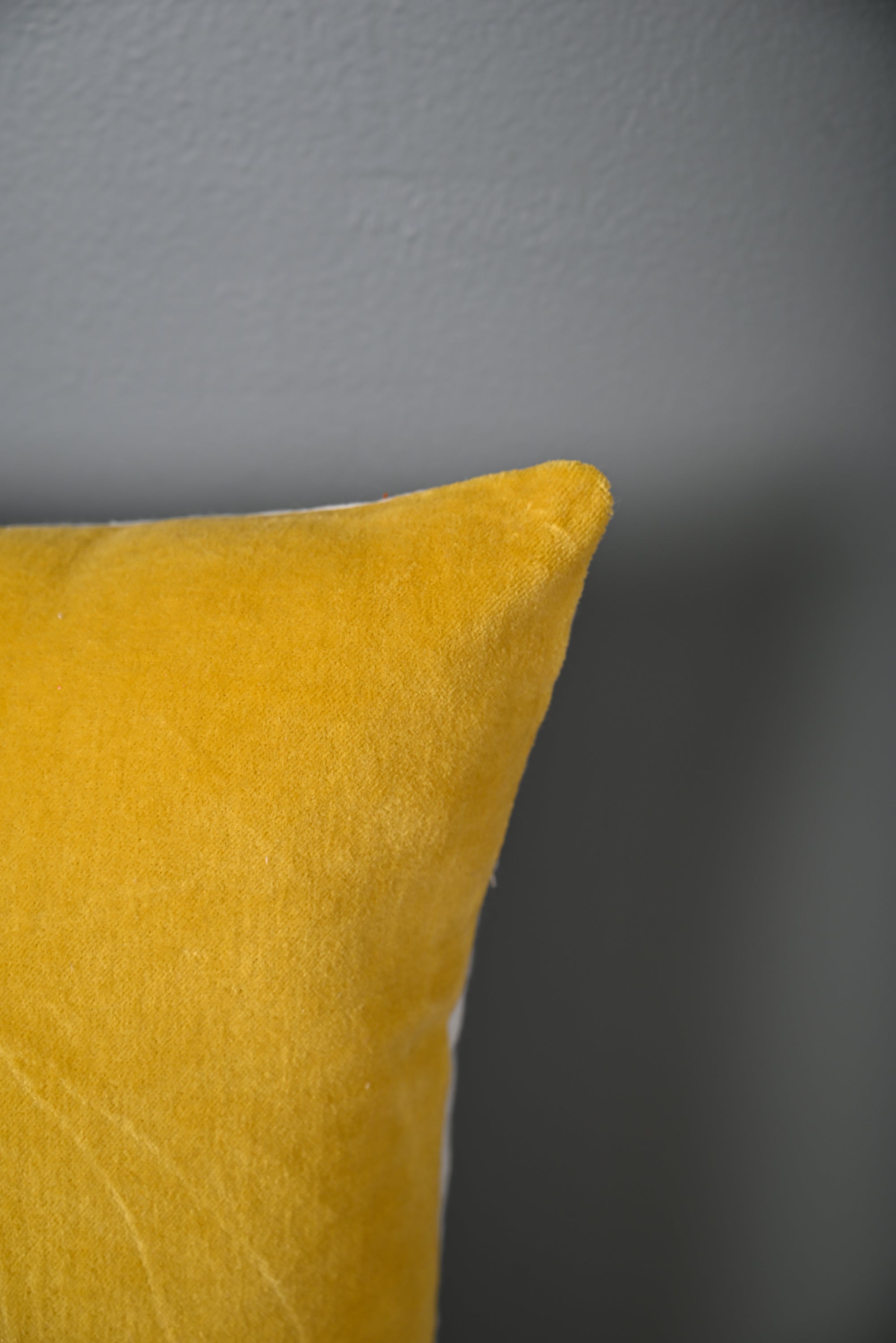 Yellow Beetle Design Velvet Cushion Cover
