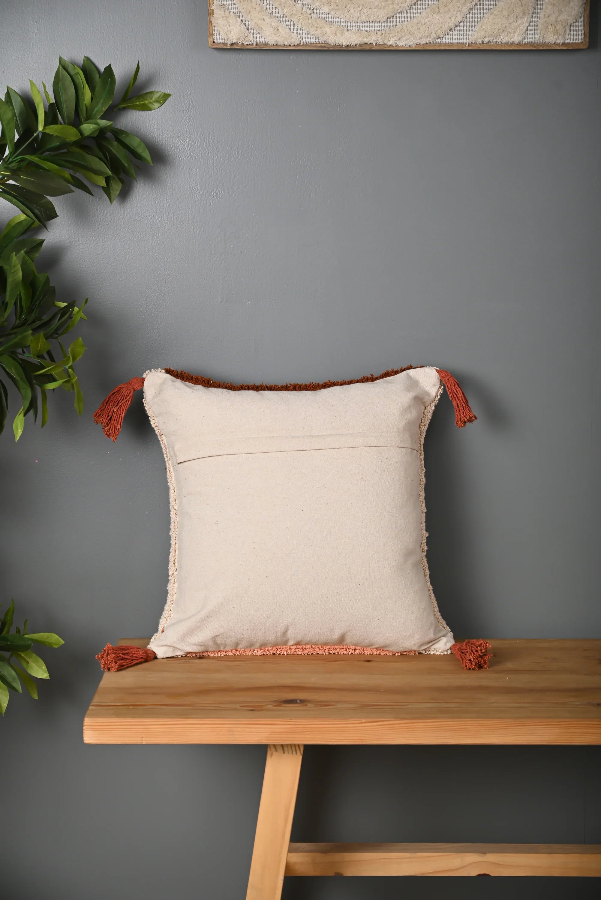 Multicolor Truffted Cotton Cushion Cover - SanskrutiHomes