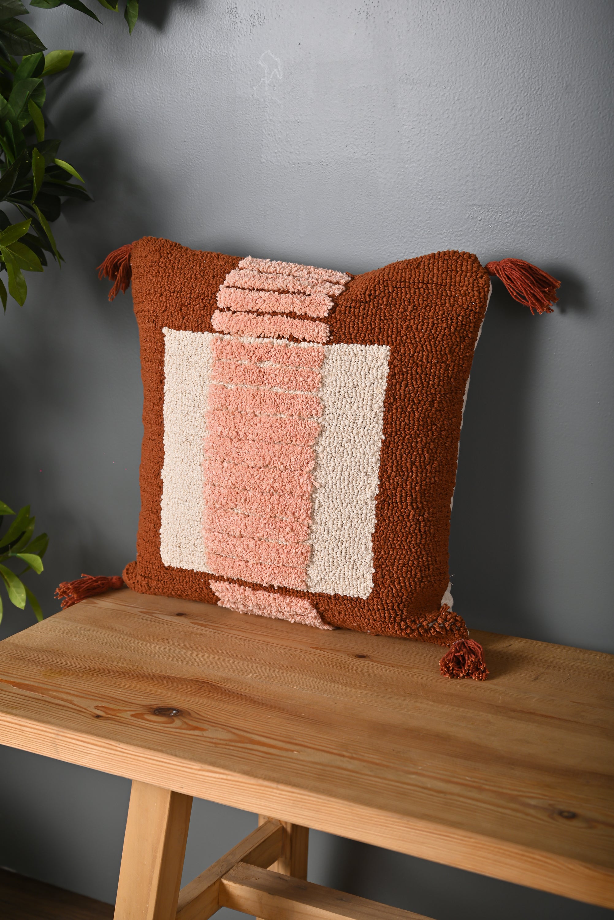 Tuffted Multicolor Cotton Cushion Cover