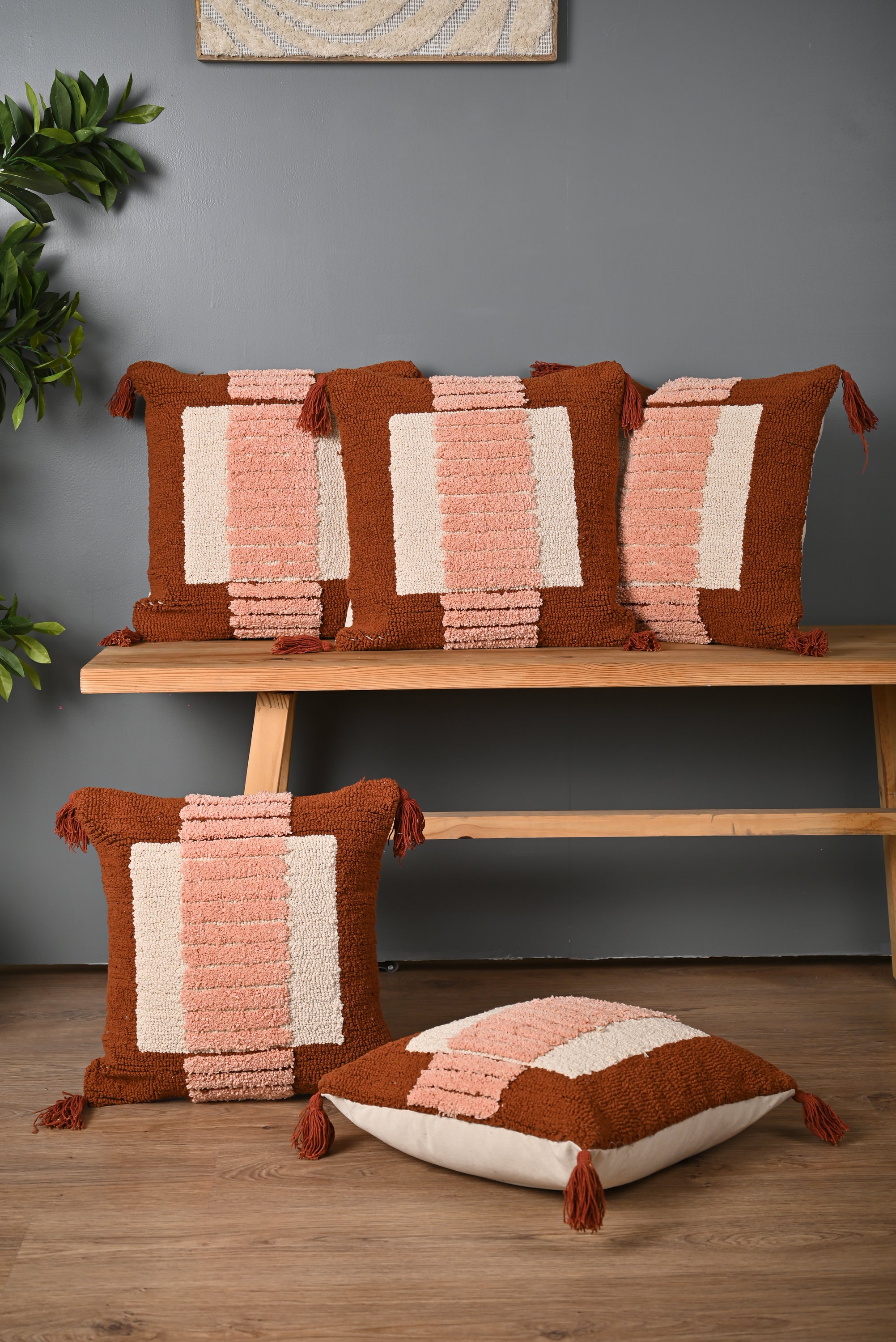 Tuffted Multicolor Cotton Cushion Cover