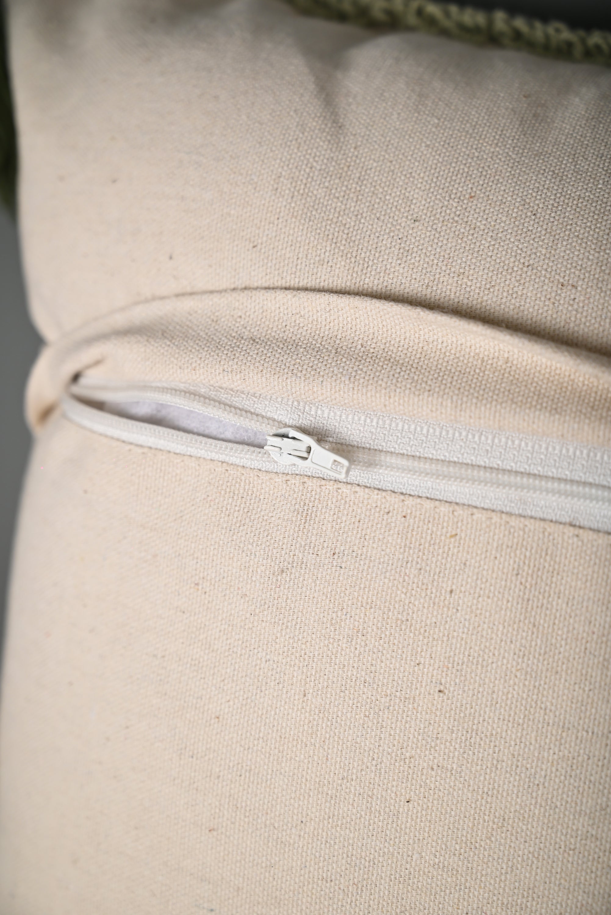 Green Truffted Cactus Design Cushion Cover