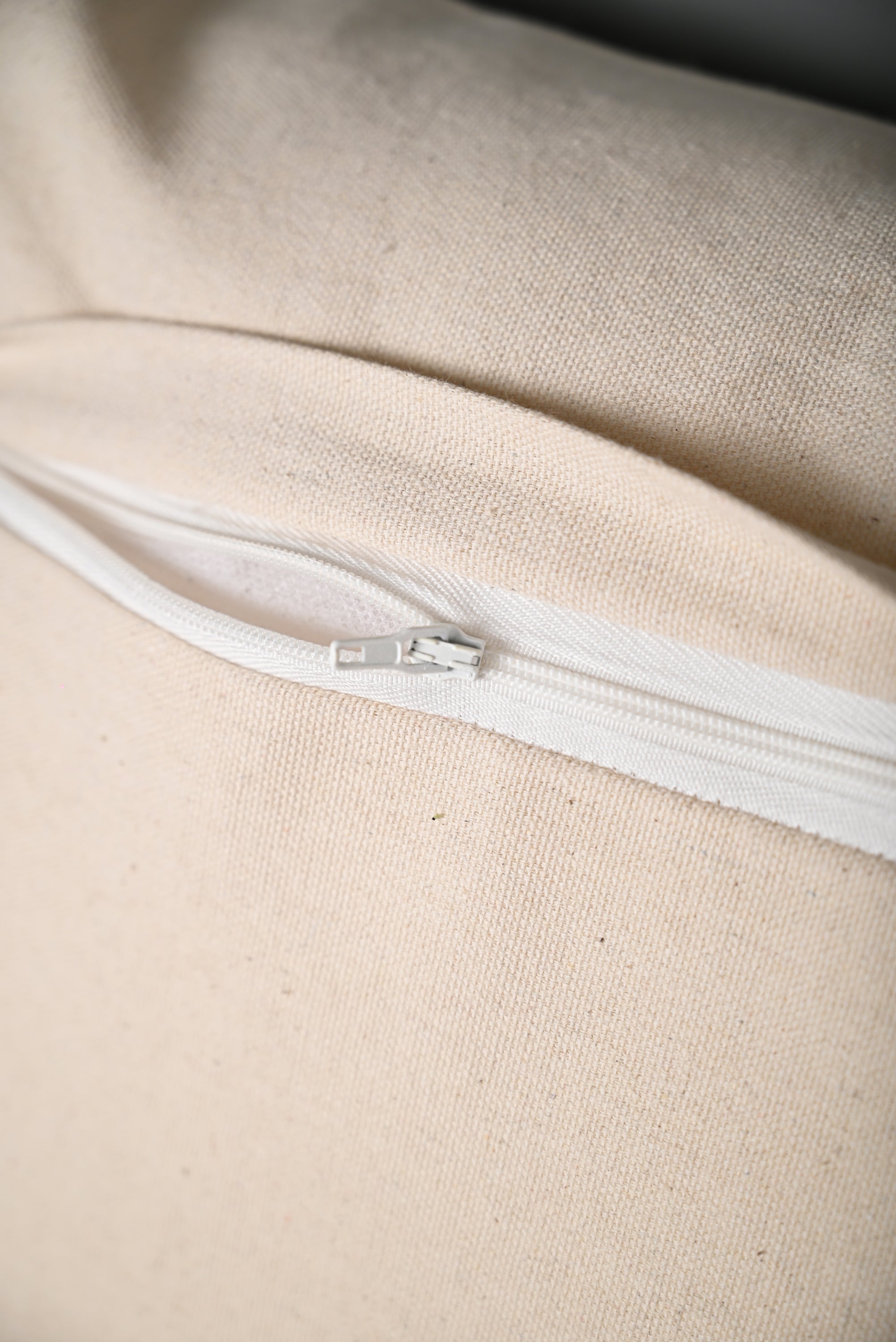 Beige Truffted Coconut Tree Design Cushion Cover