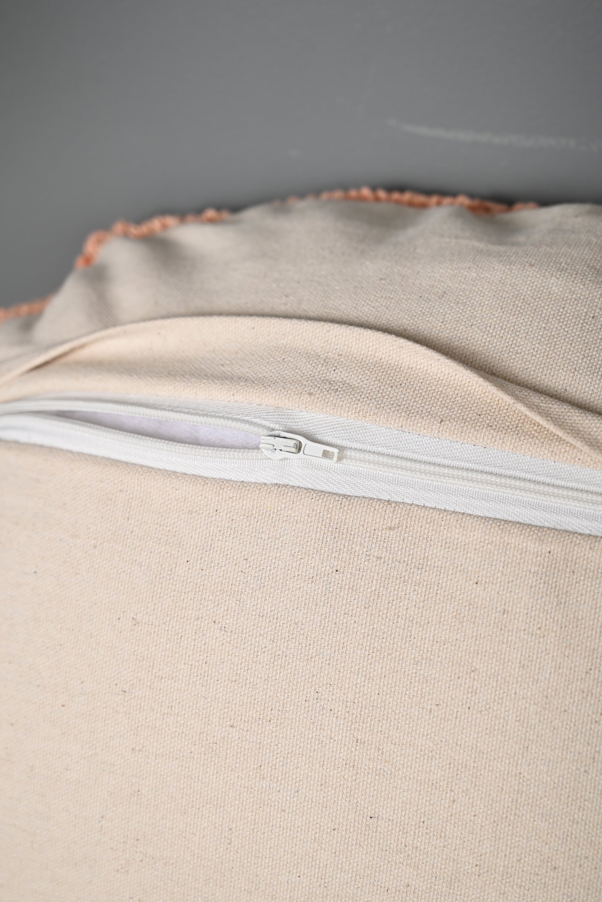 Multicolor Half Round Truffted Cotton Cushion Cover