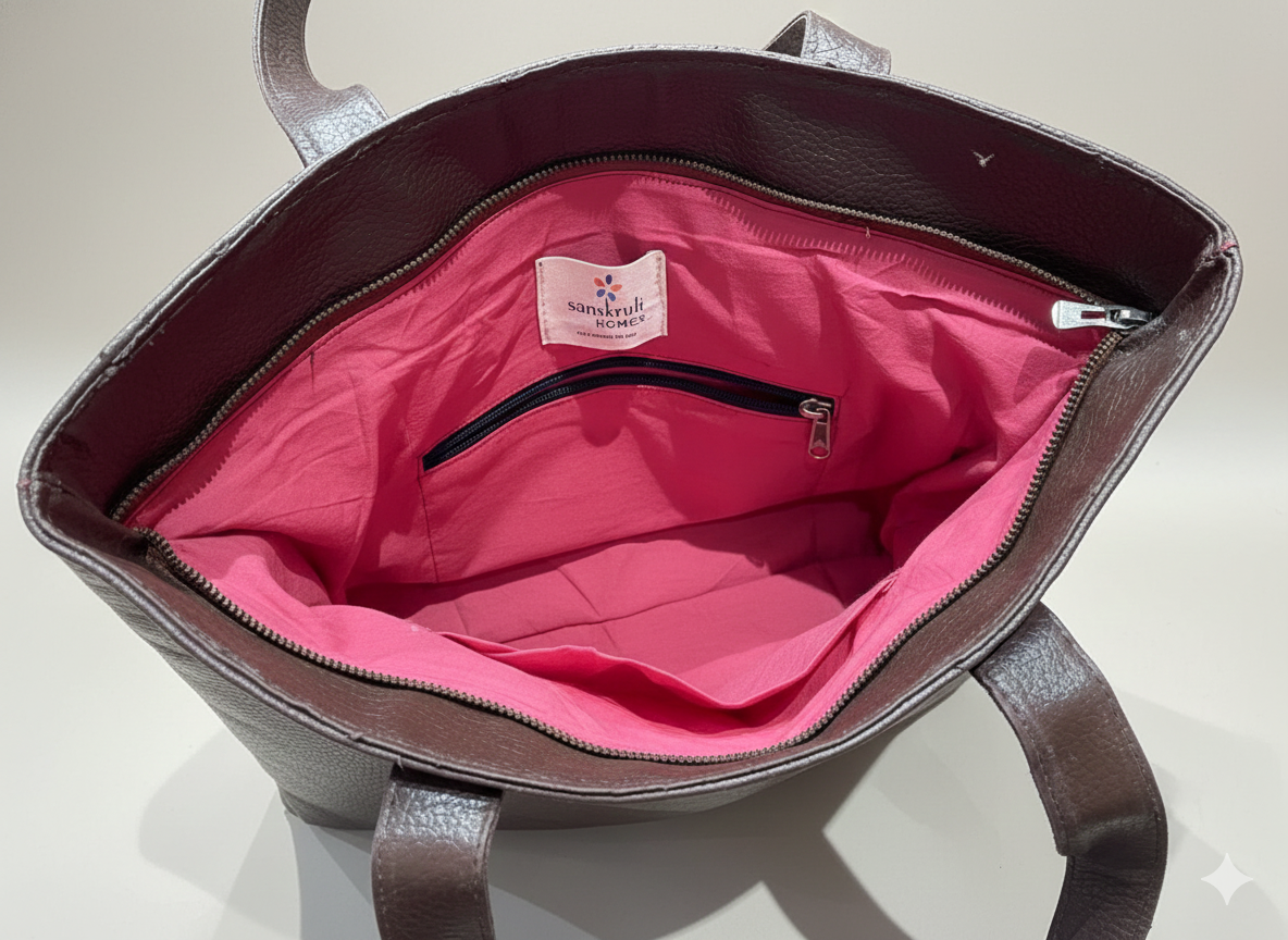 Indigo Floral Print Cotton Tote Bag for women