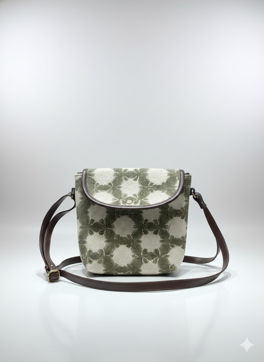 Printed Cotton Canvas Shoulder Sling Bag