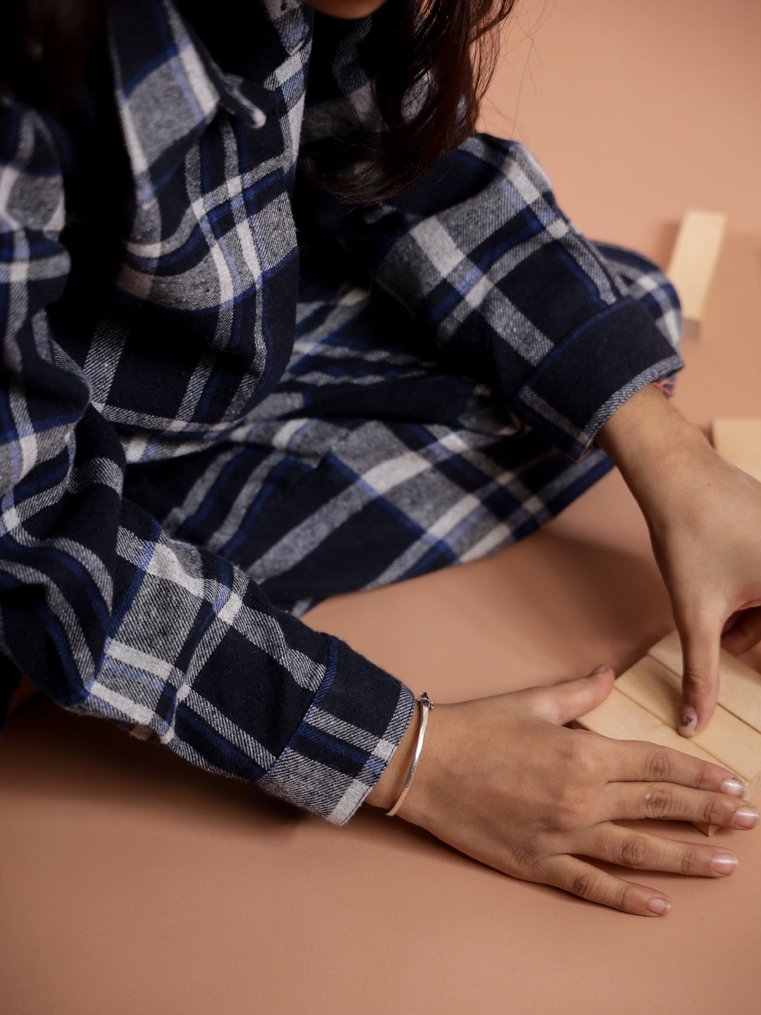 Checked Printed Cotton Night Suit for Kids