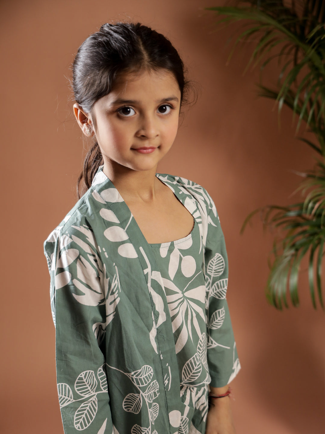 Set of 3 Floral Printed Cotton Night Suit for Kids