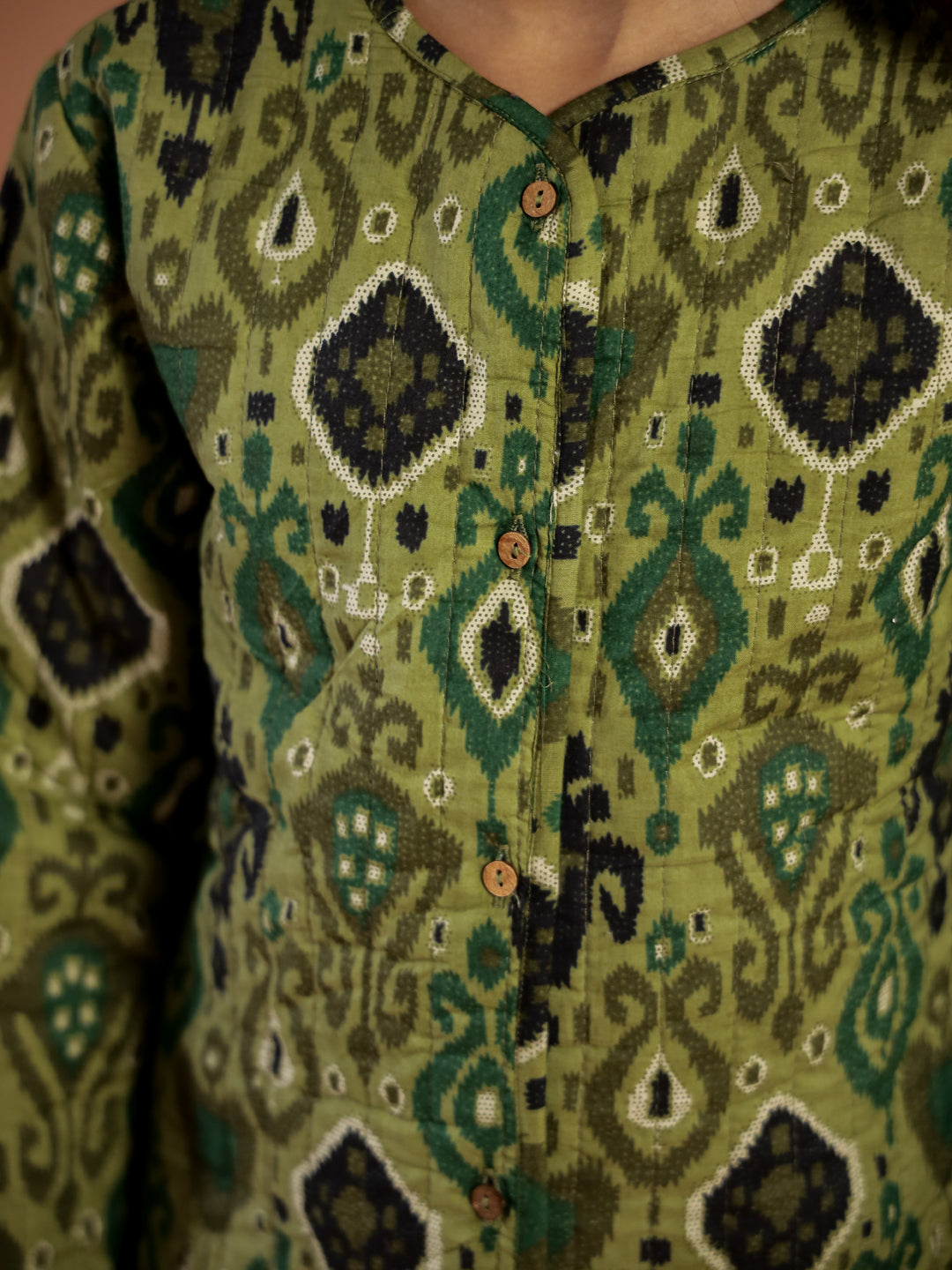 Floral Printed Cotton Jacket for Kids