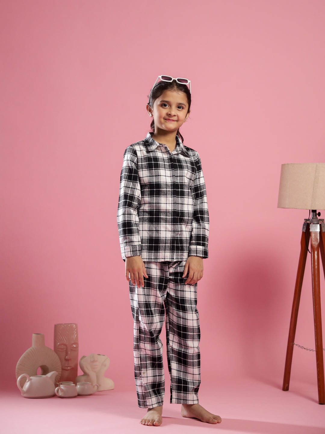 Checked Printed Night Suit for Kids