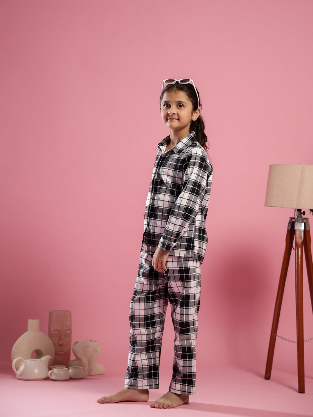 Checked Printed Night Suit for Kids