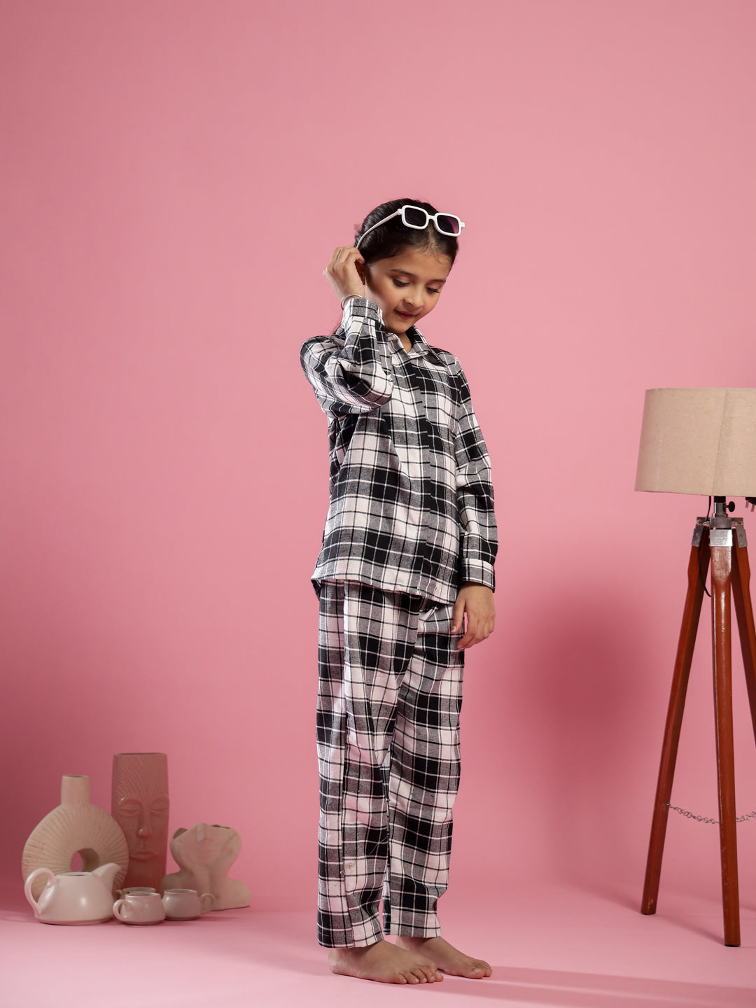 Checked Printed Night Suit for Kids