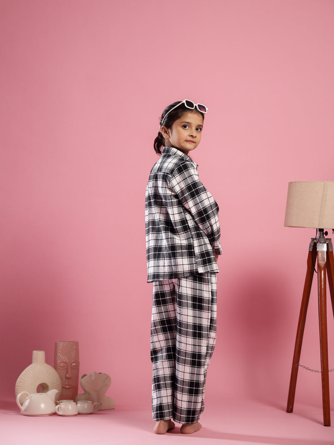 Checked Printed Night Suit for Kids