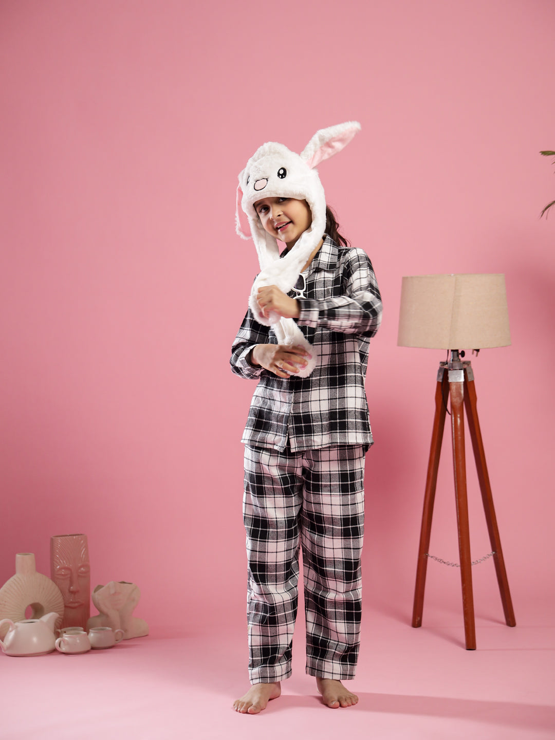 Checked Printed Night Suit for Kids