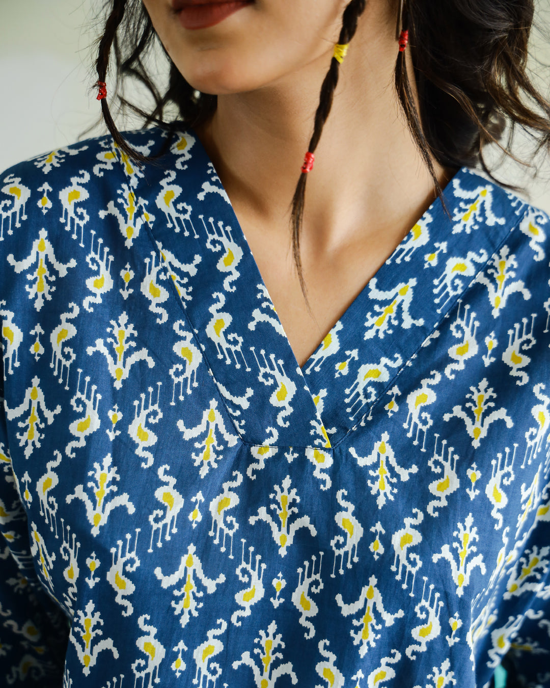 Printed Cotton Loose Fit Top