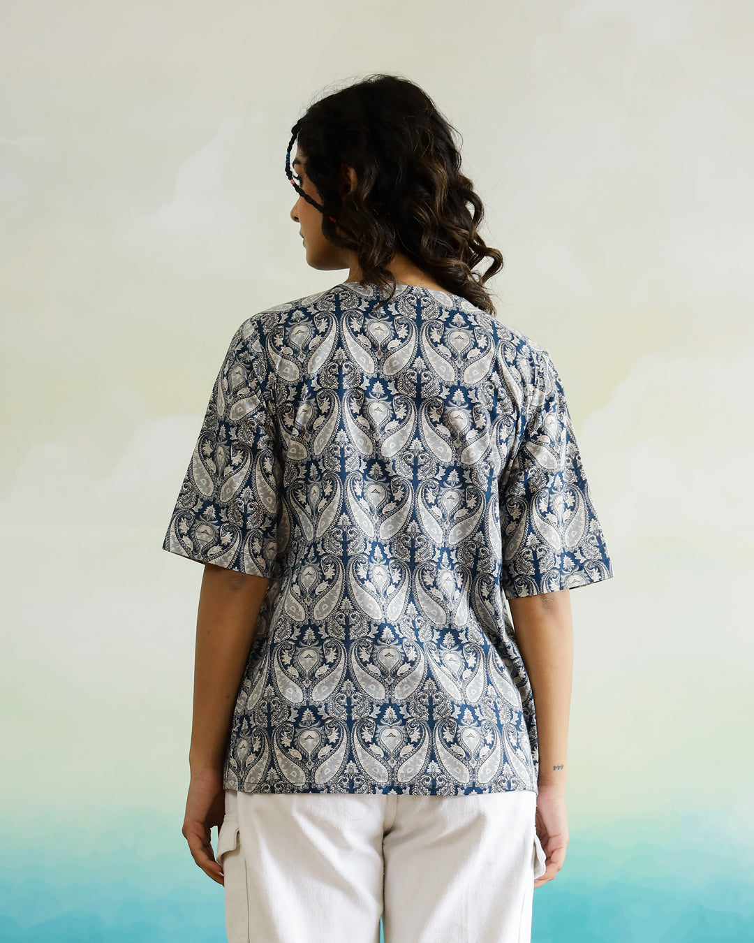 V-Neck Peplum Top For Women - SanskrutiHomes