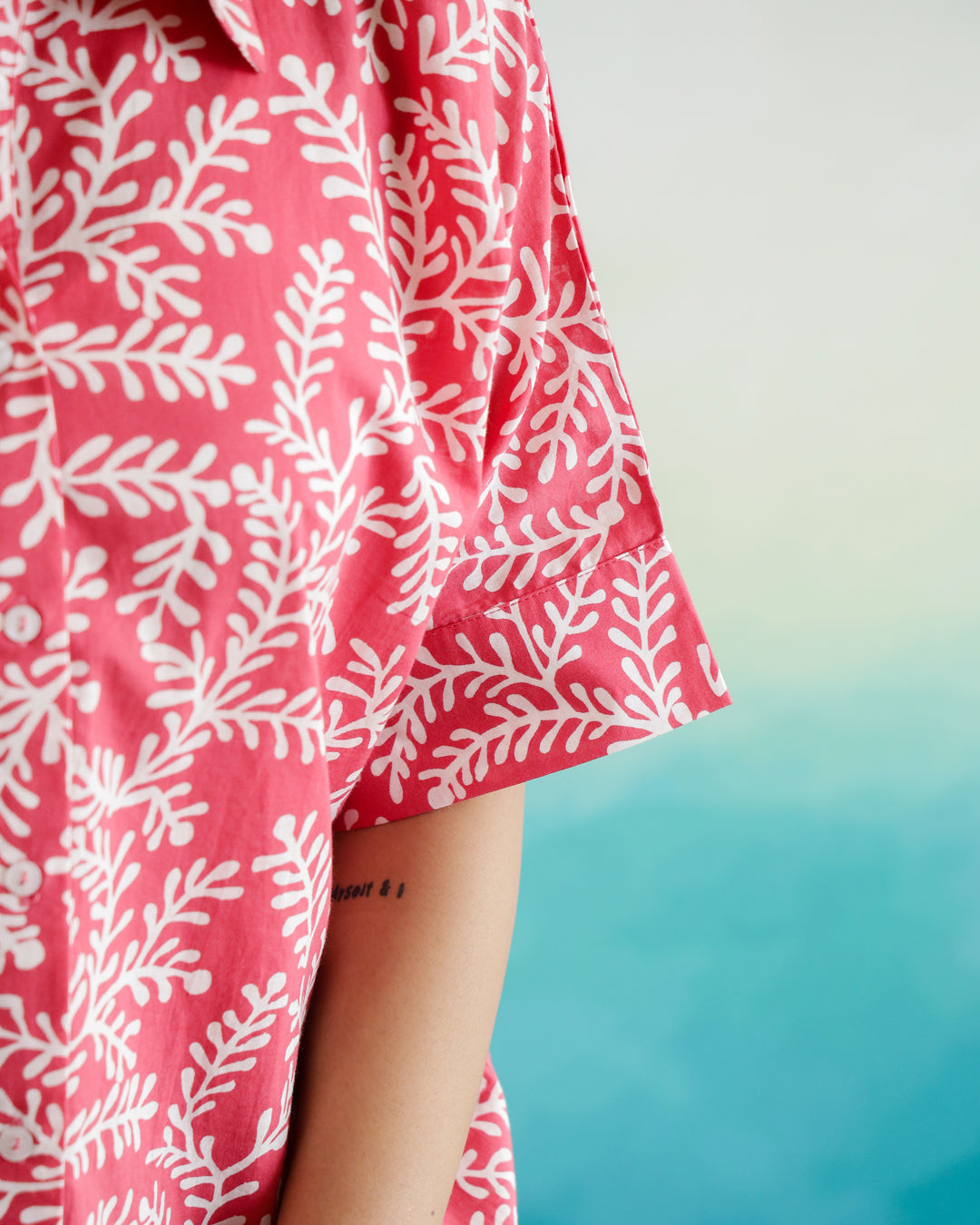 Pink Cotton Printed Top for Women