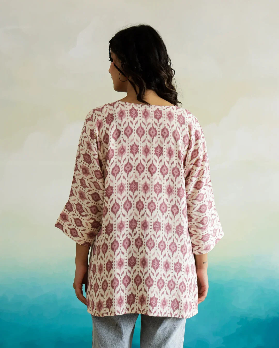 Printed Viscose Loose Fit Top - SanskrutiHomes