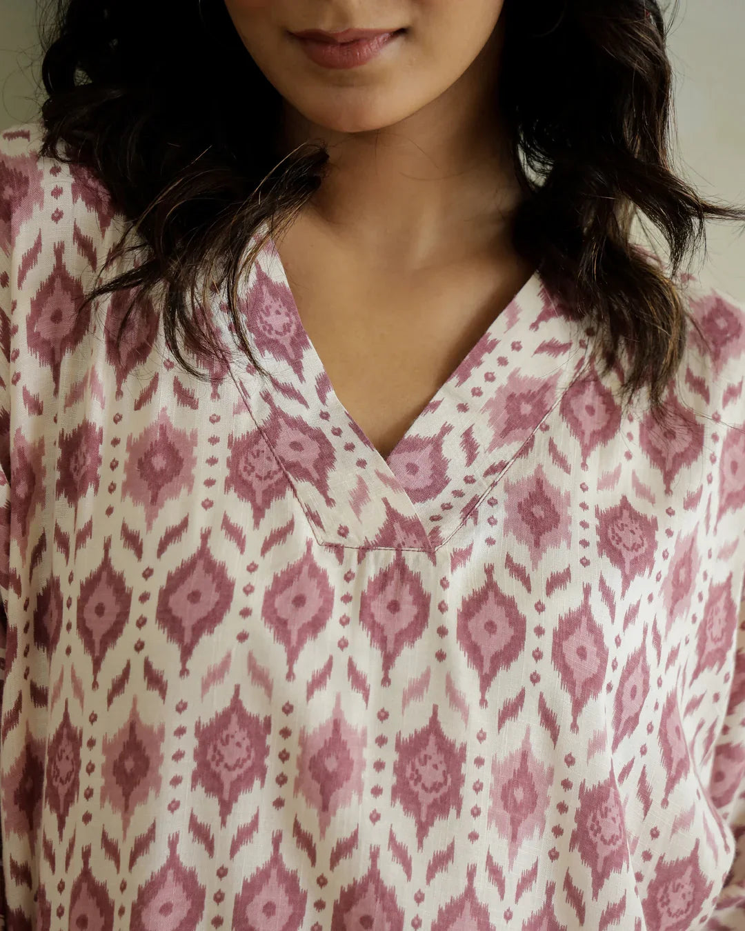 Printed Viscose Loose Fit Top - SanskrutiHomes