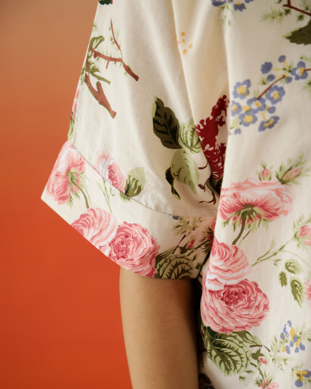 Flower Printed Cotton Top for Women