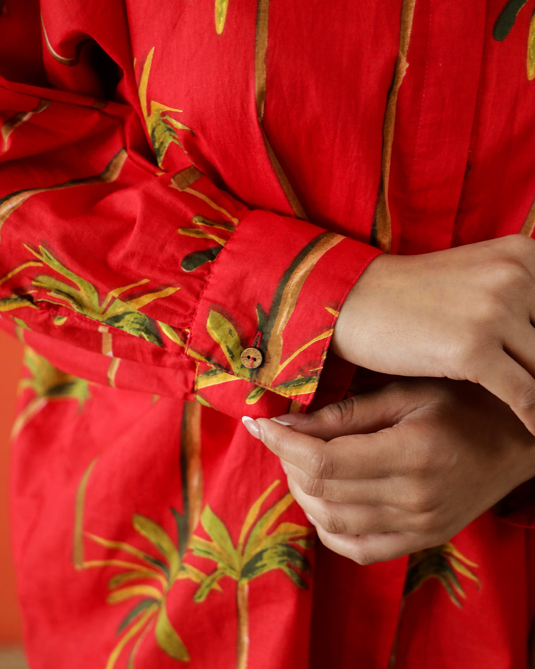 Red Flower Printed Top for Women